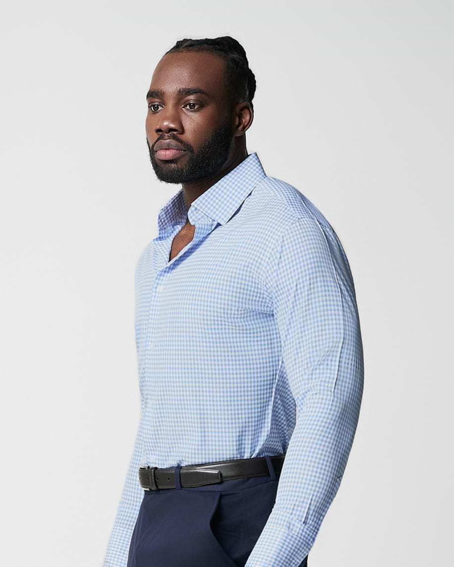"The Mills" Light Blue Gingham