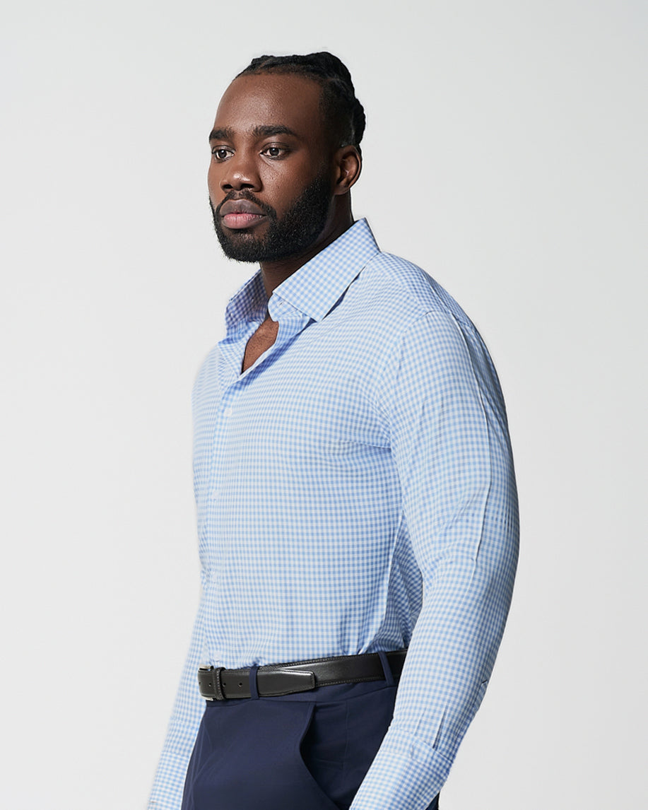 "The Mills" Light Blue Gingham