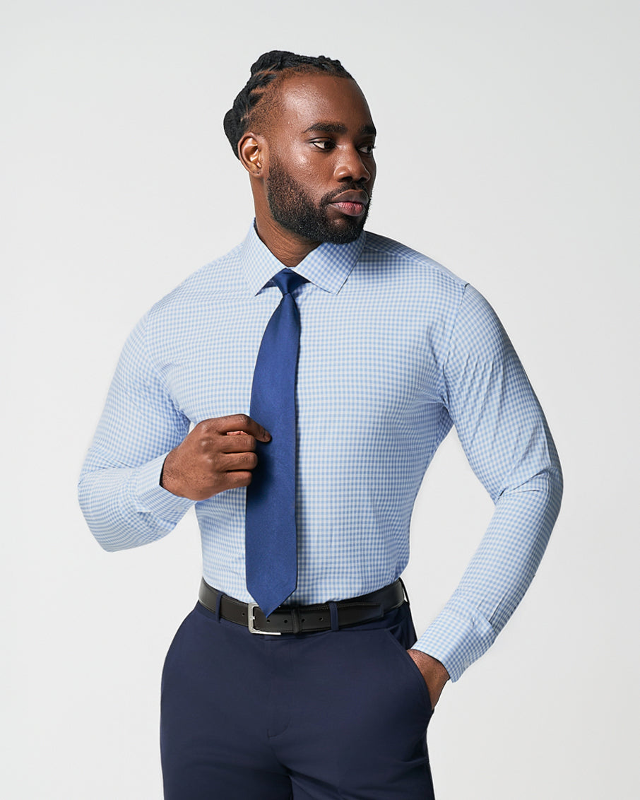 "The Mills" Light Blue Gingham