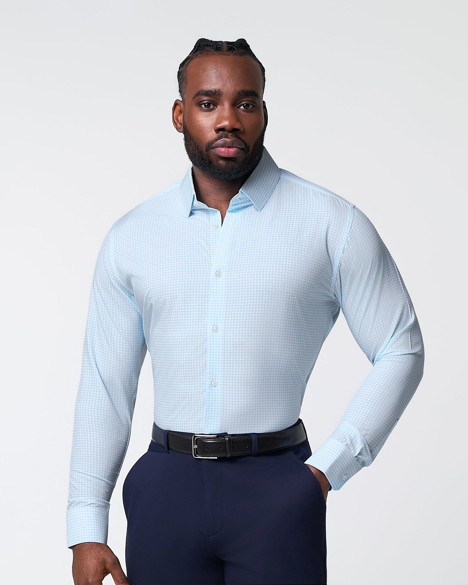 "The Nash" Baby Blue Gingham