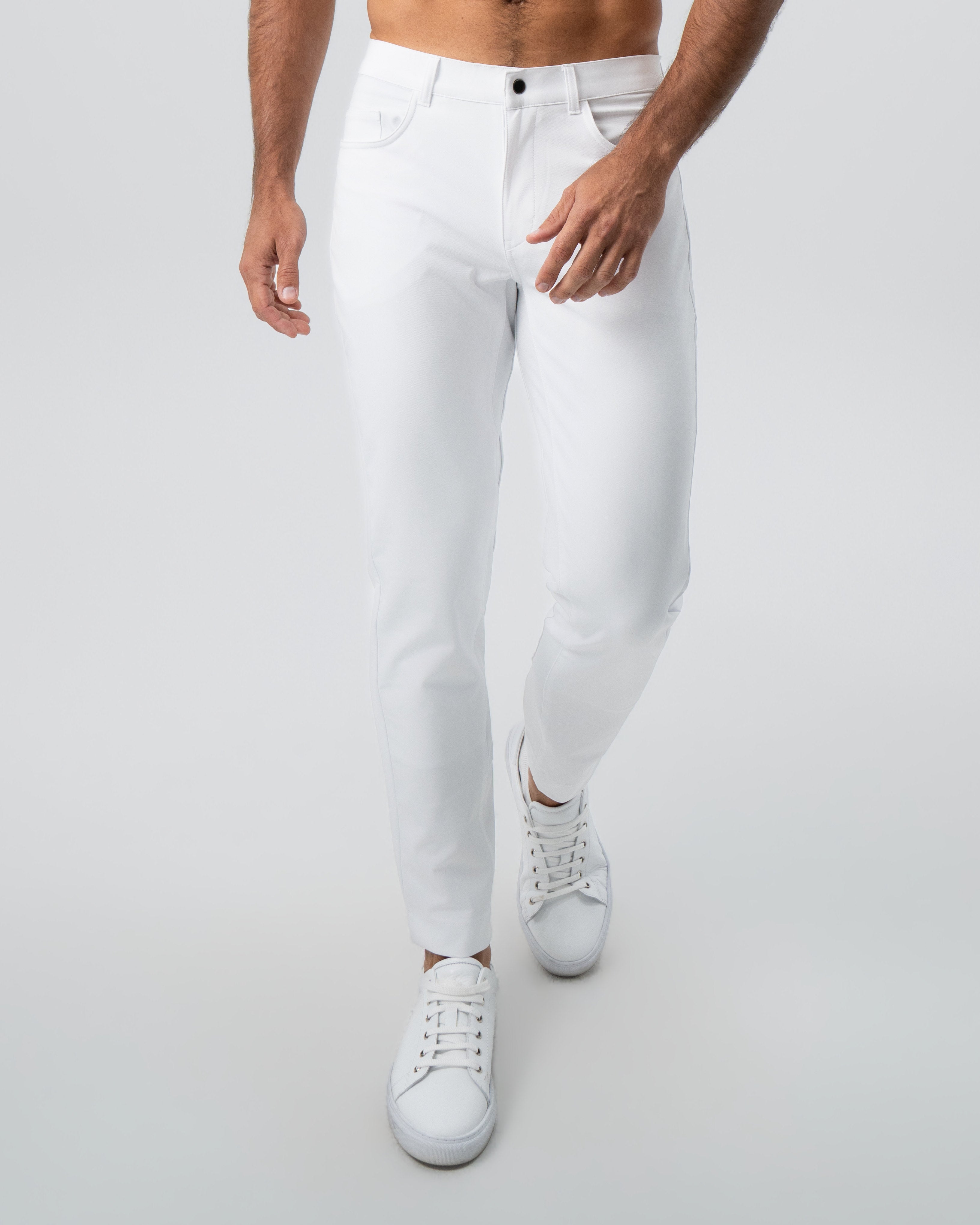 Athletic Fit Stretch Tech Chino - White