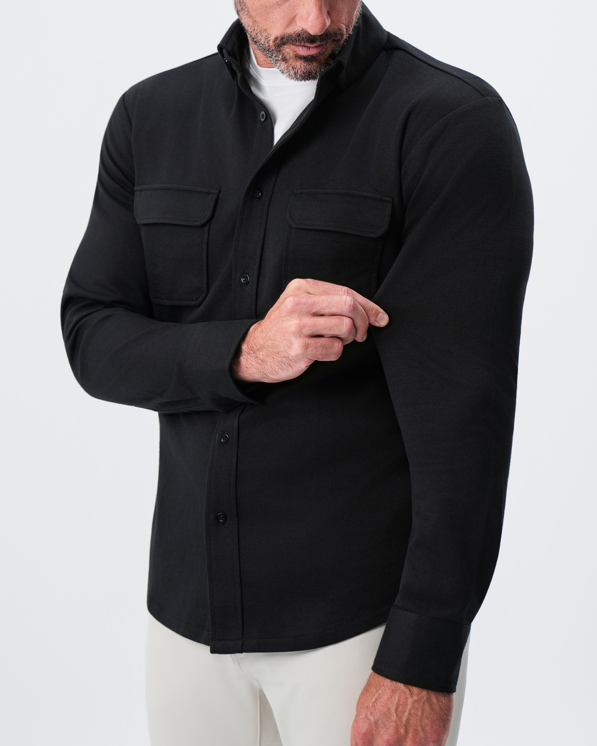 Patch Pocket Button Down - Black