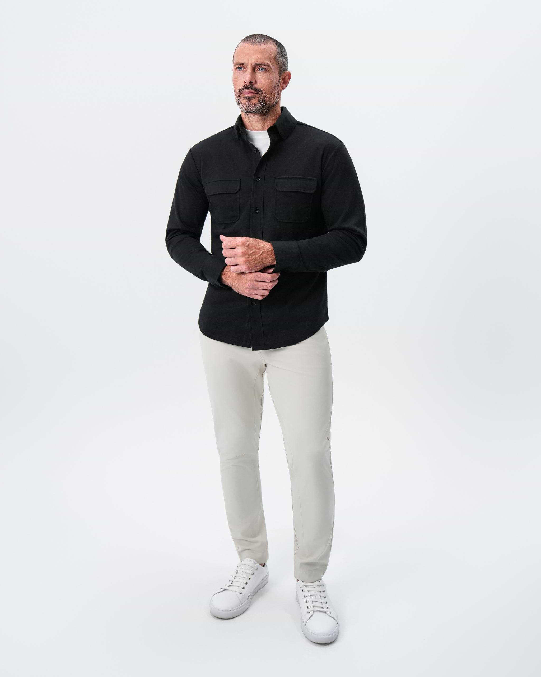 Patch Pocket Button Down - Black