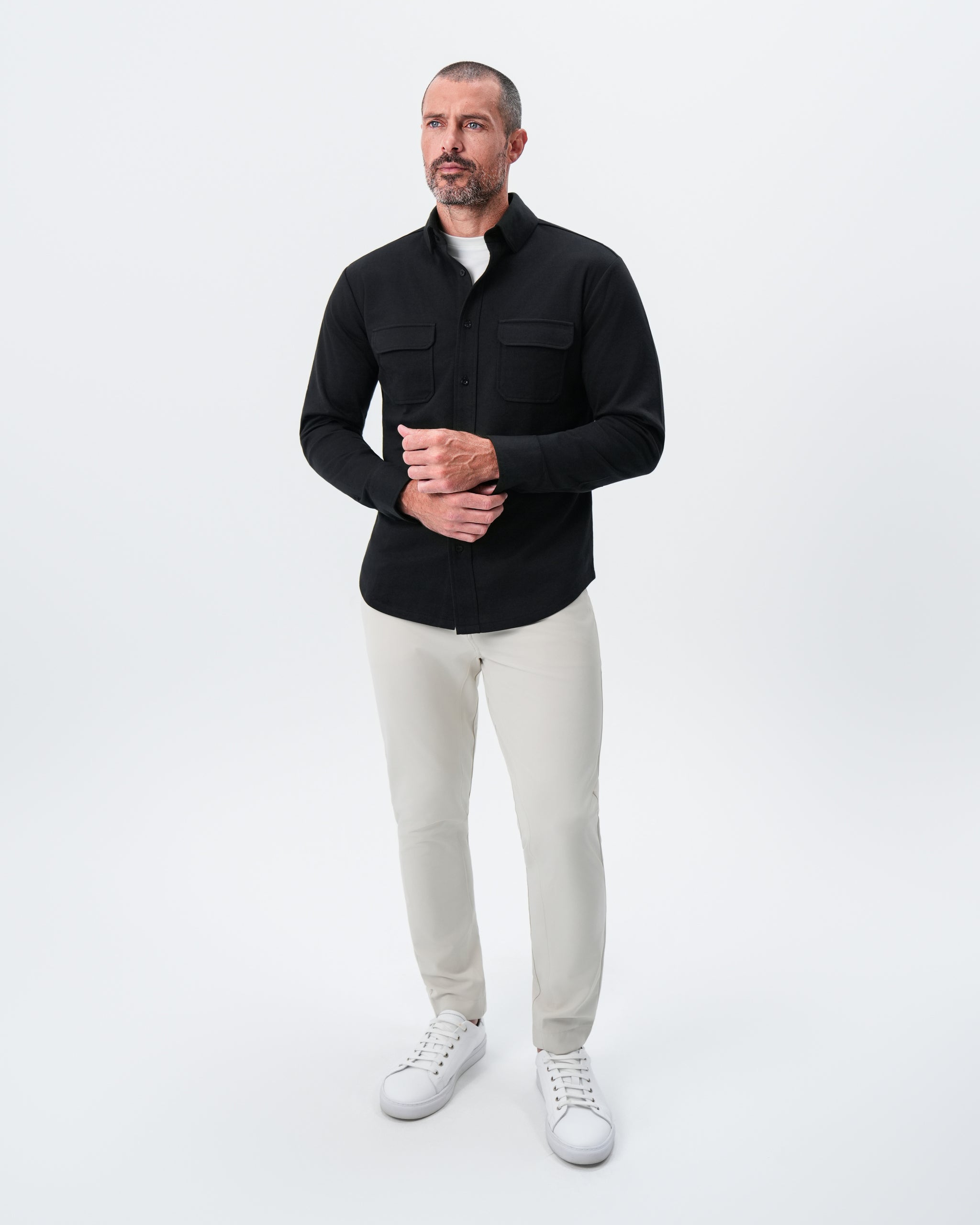 Patch Pocket Button Down - Black