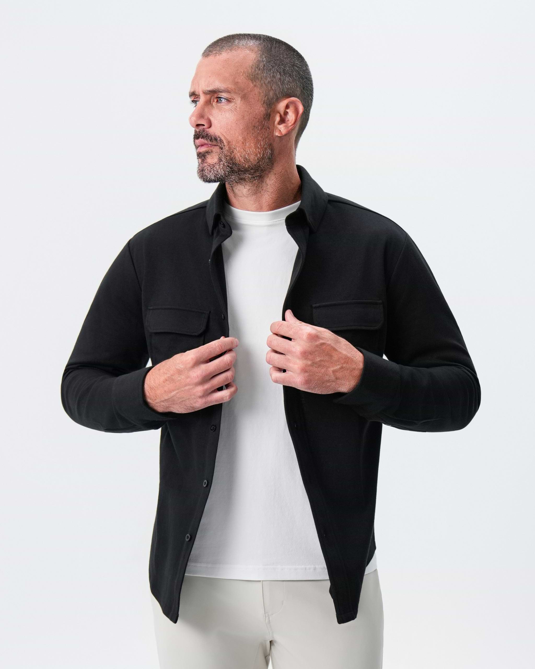 Patch Pocket Button Down - Black