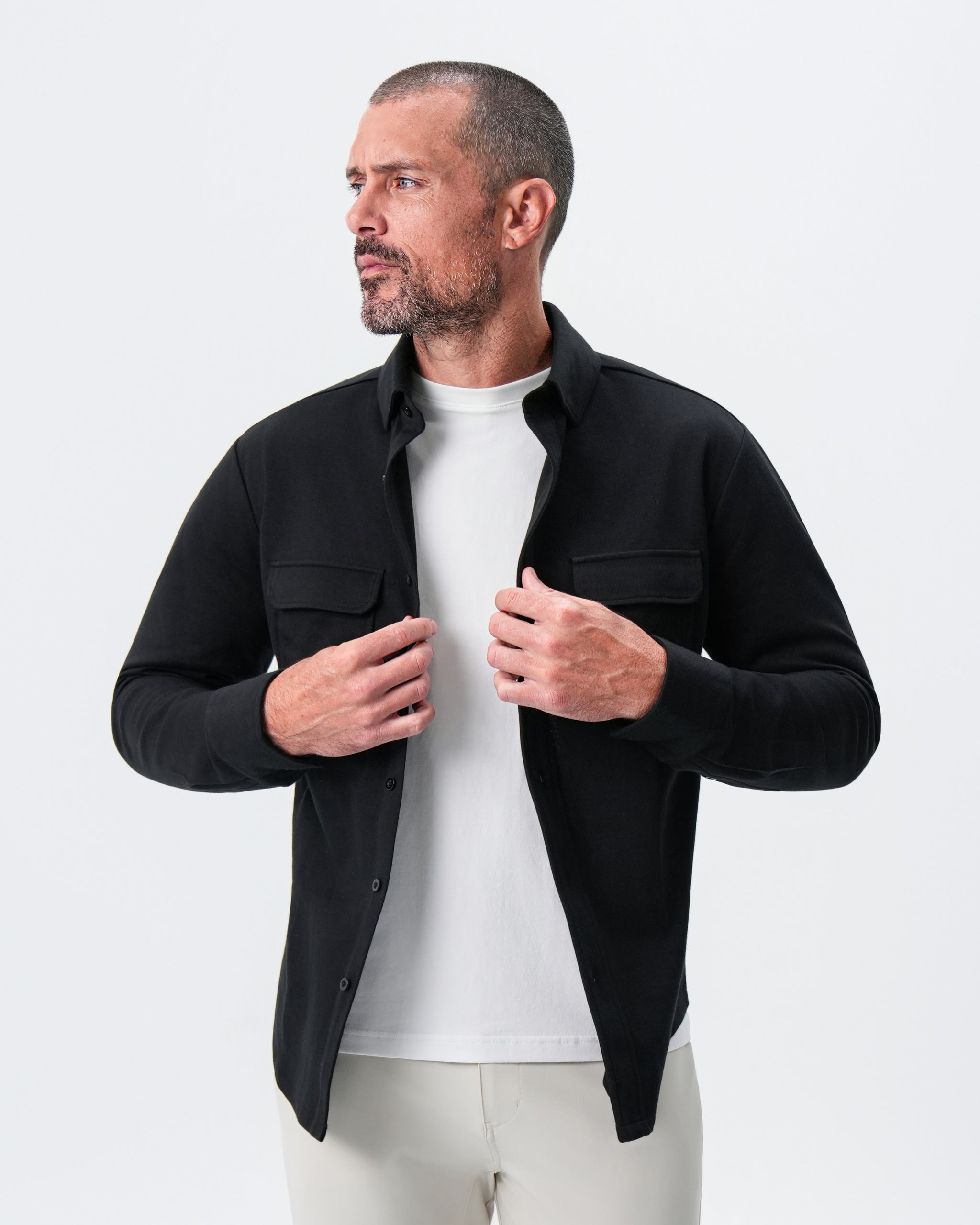 Patch Pocket Button Down - Black