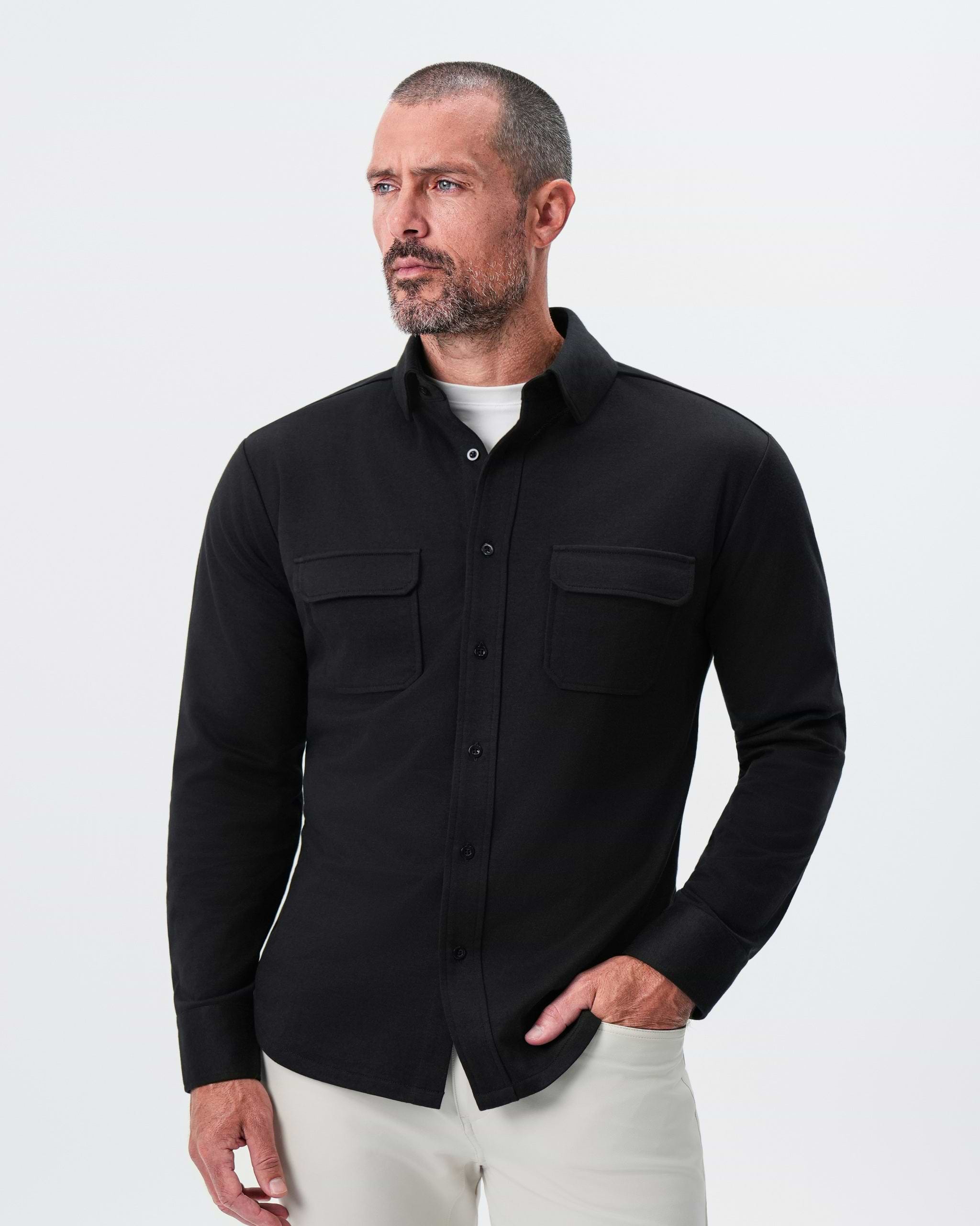 Patch Pocket Button Down - Black