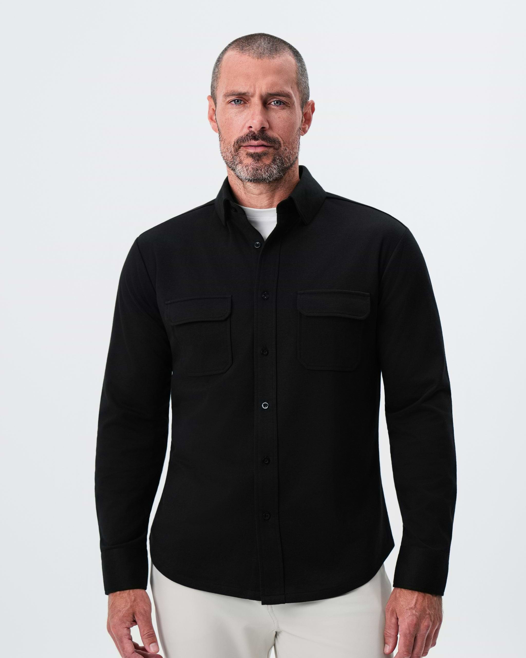Patch Pocket Button Down - Black