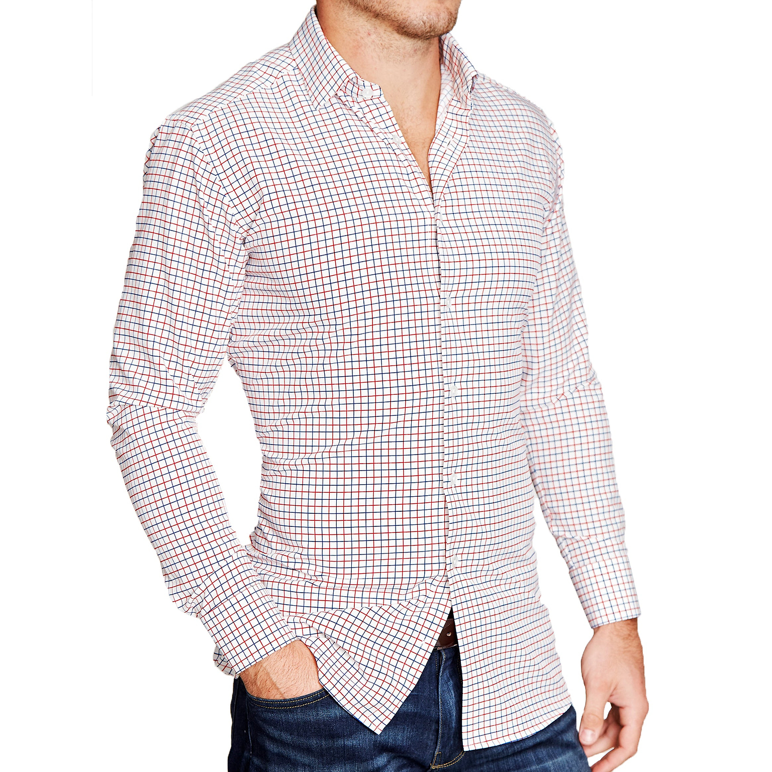 "The Potomac" Red and Blue Cross Stitch