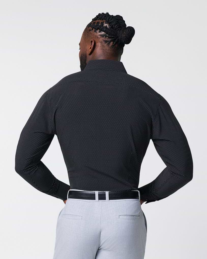 "The Reader" Black with White Dots