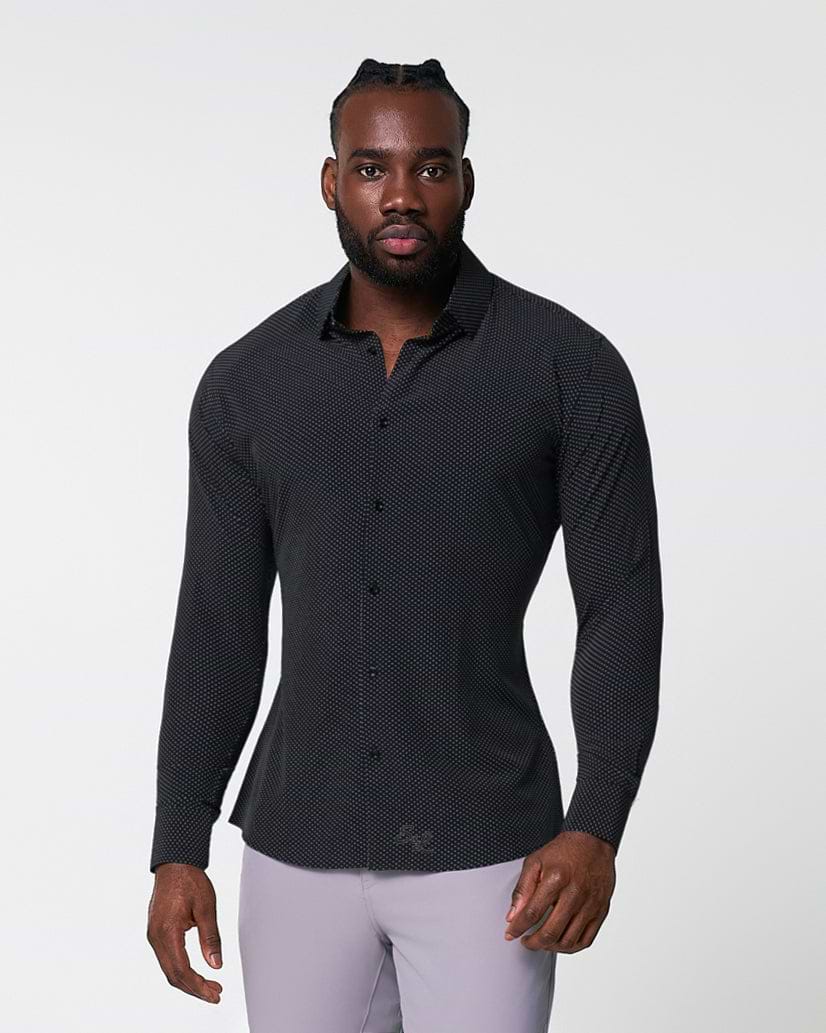 "The Reader" Black with White Dots