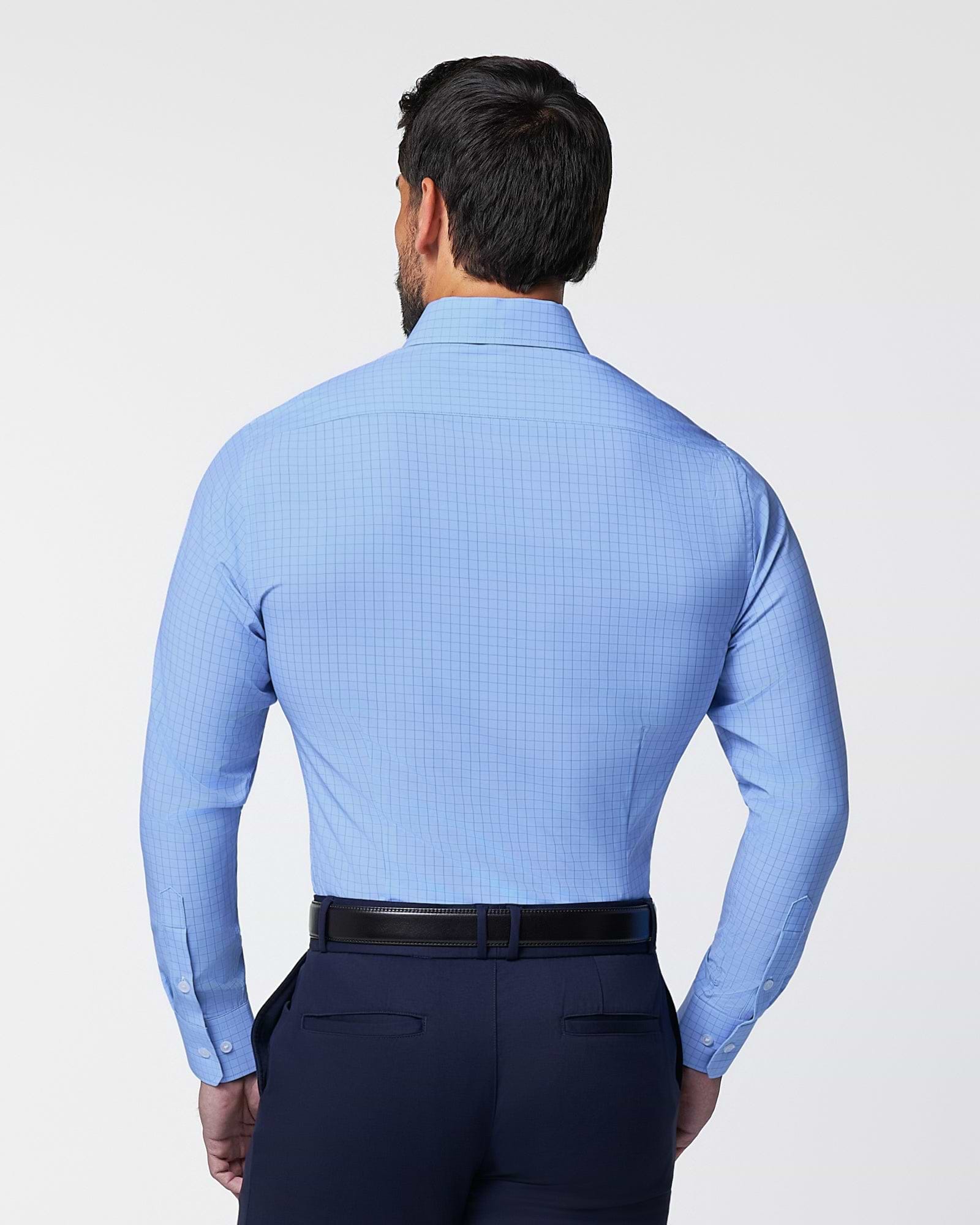 "The Reynolds" Powder Blue and Navy Windowpane