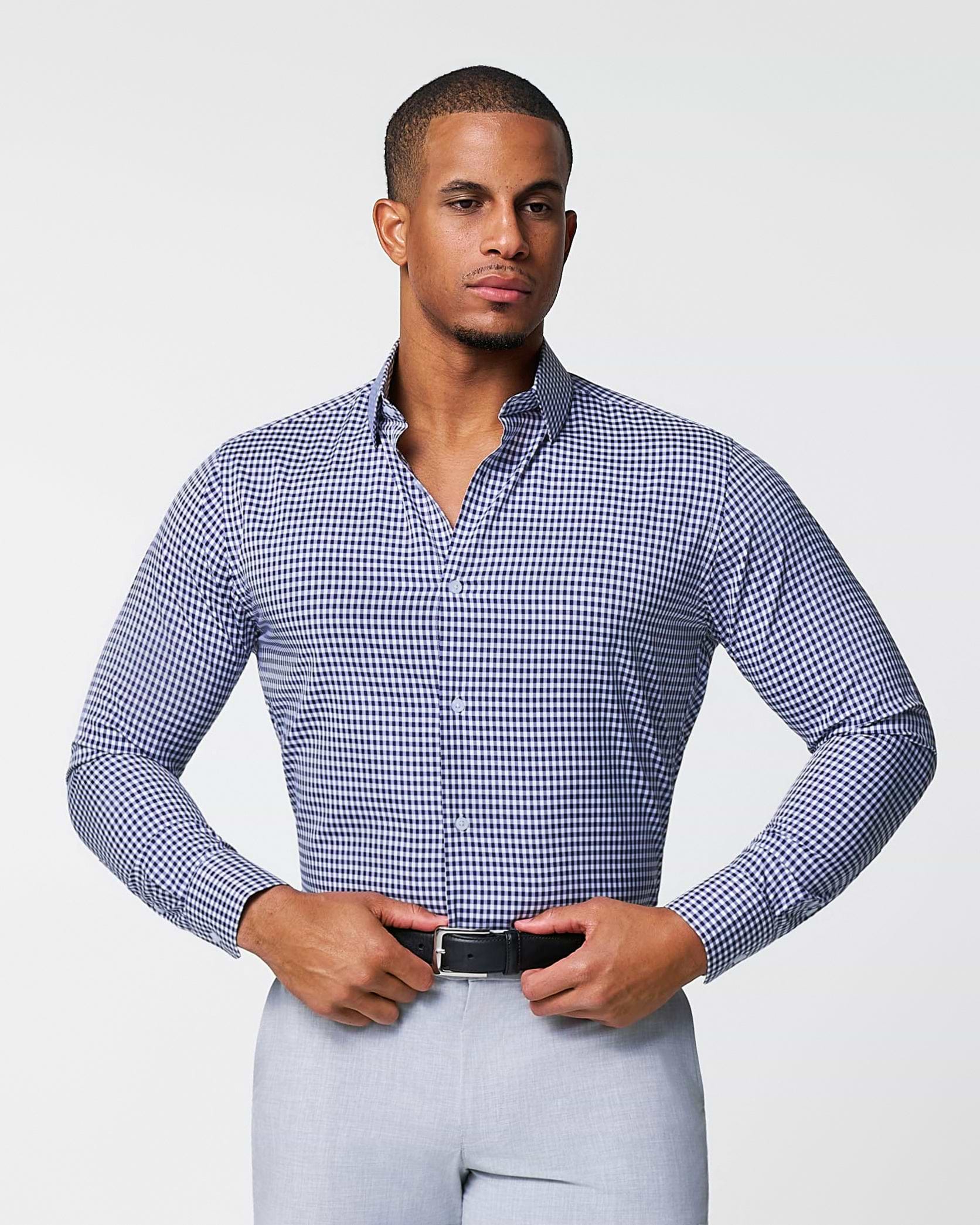 "The Rooney" Navy Gingham