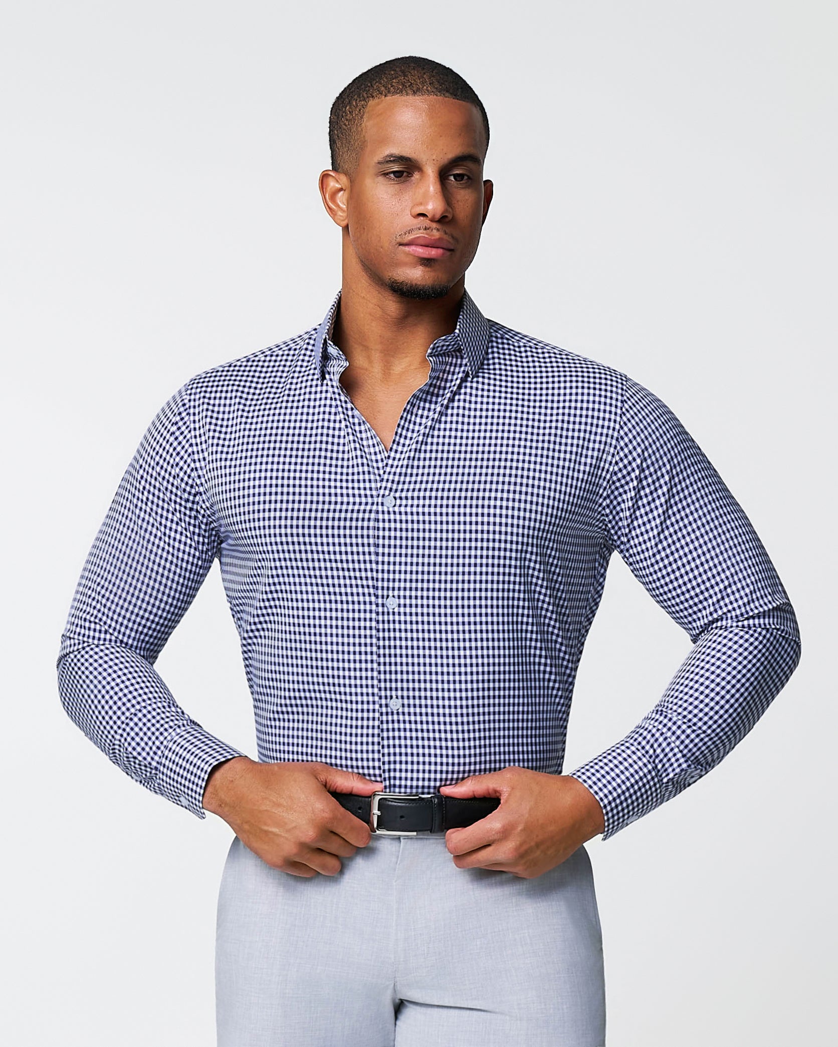 "The Rooney" Navy Gingham