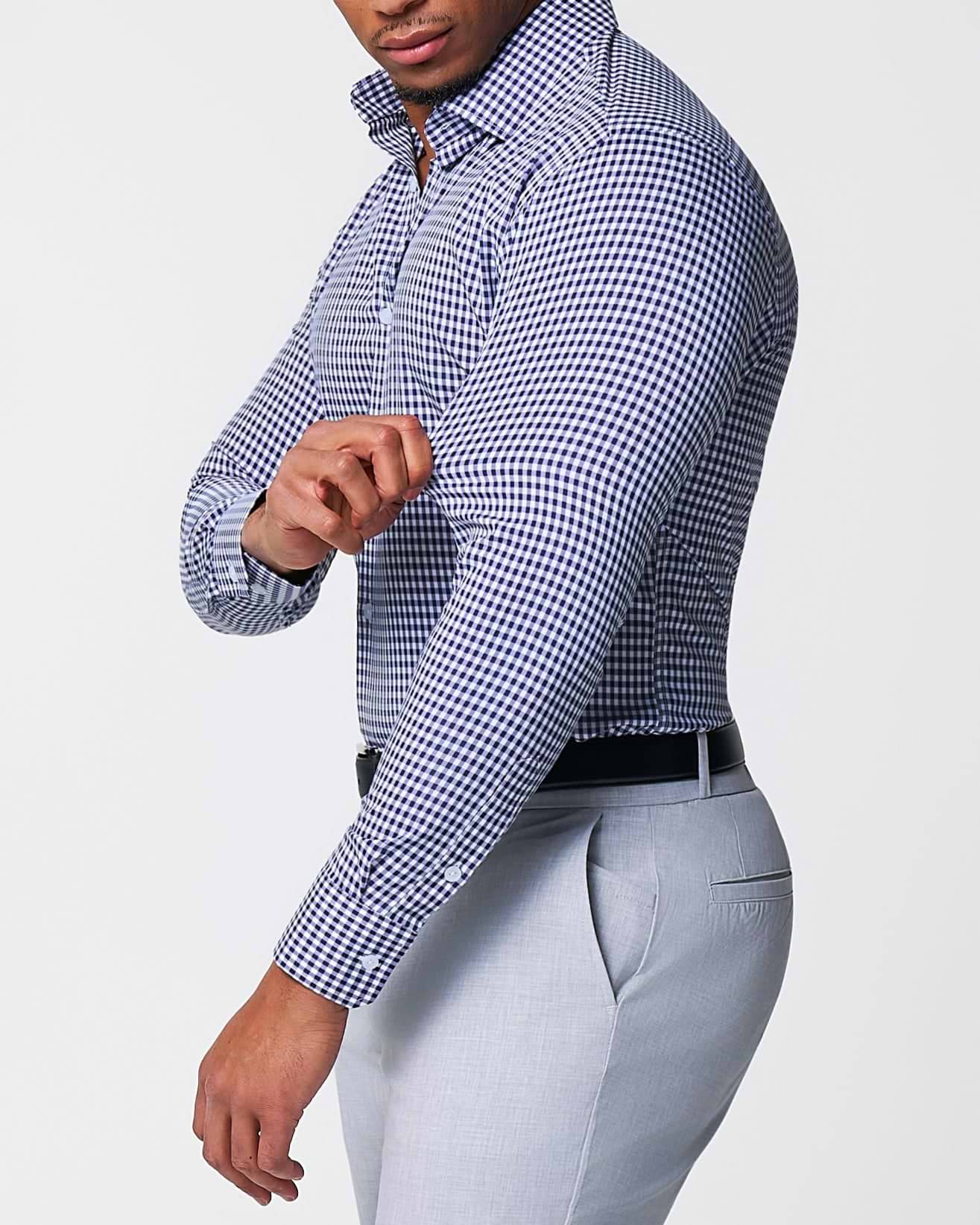 "The Rooney" Navy Gingham