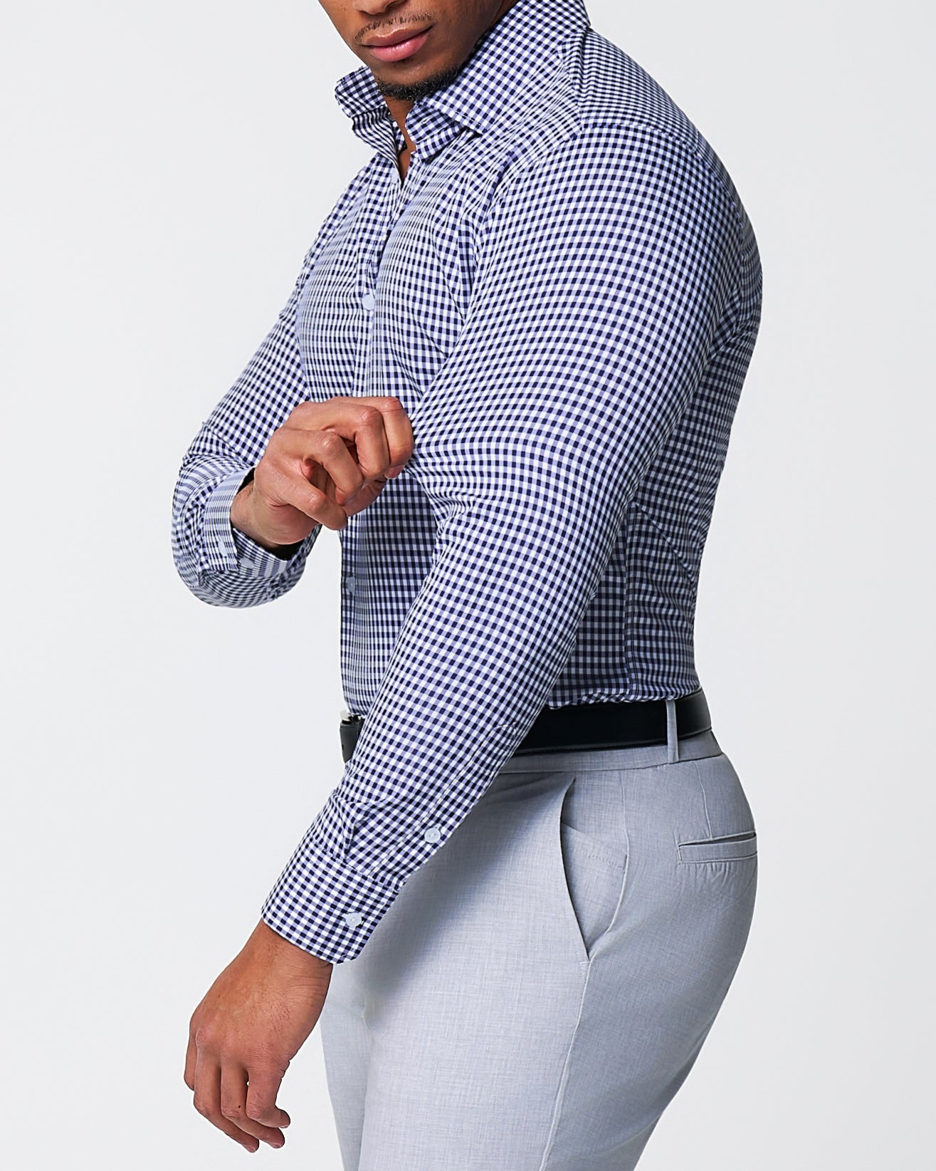 "The Rooney" Navy Gingham