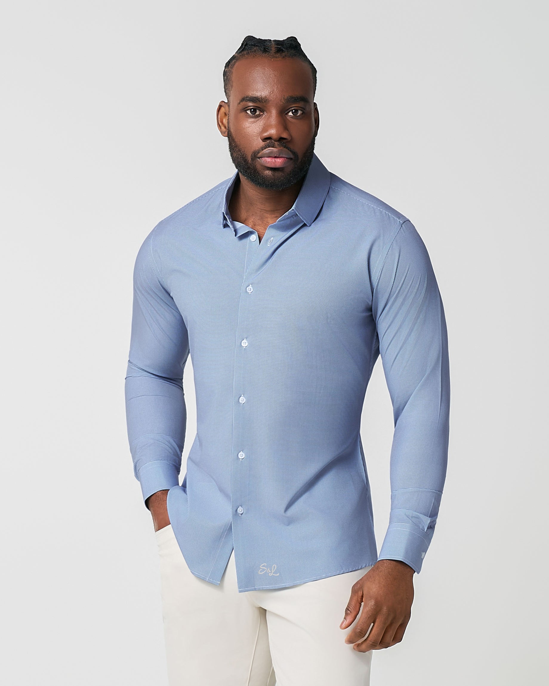 "The Rover" Blue Mini Windowpane