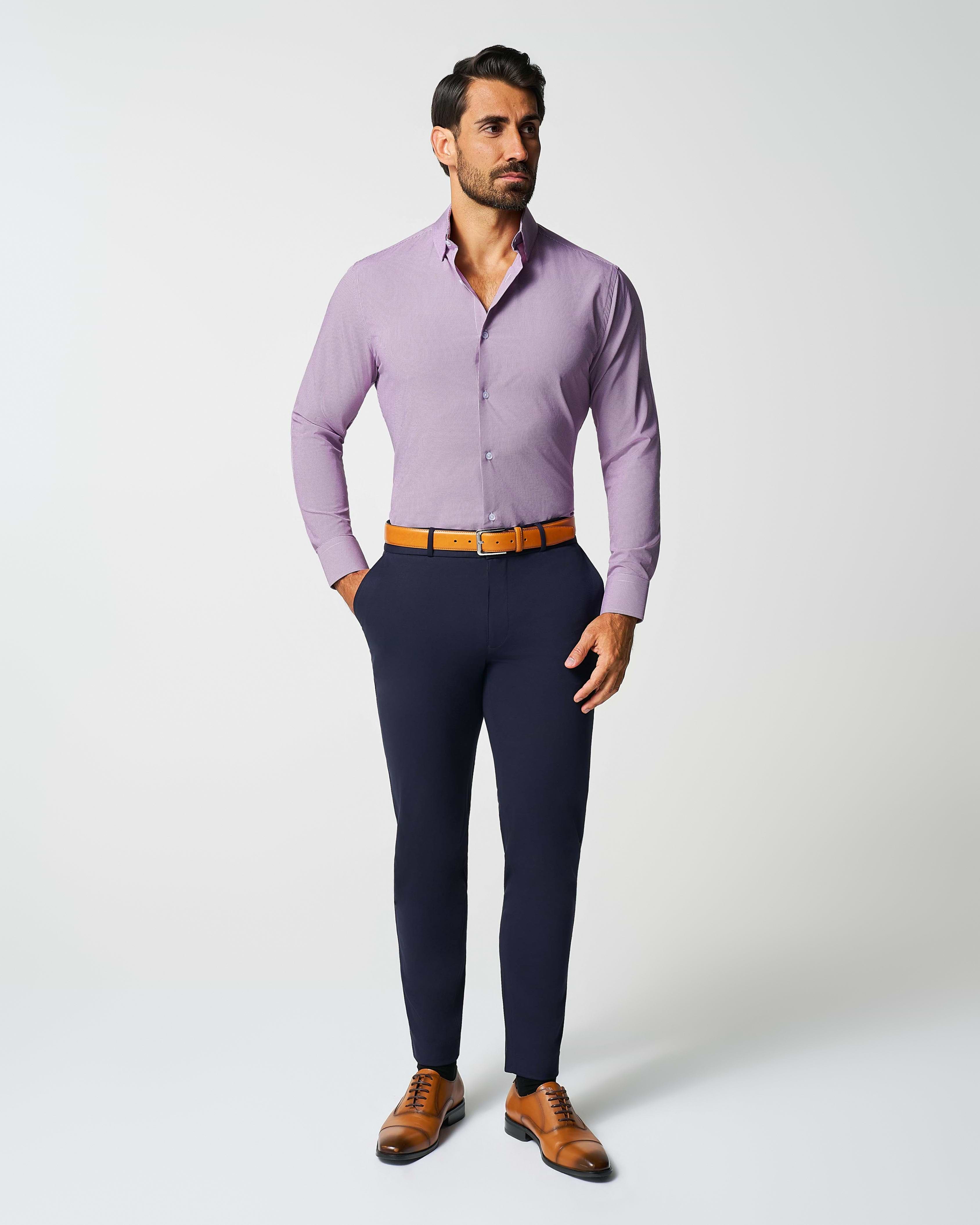 "The Ryan" Dark Purple Micro Check