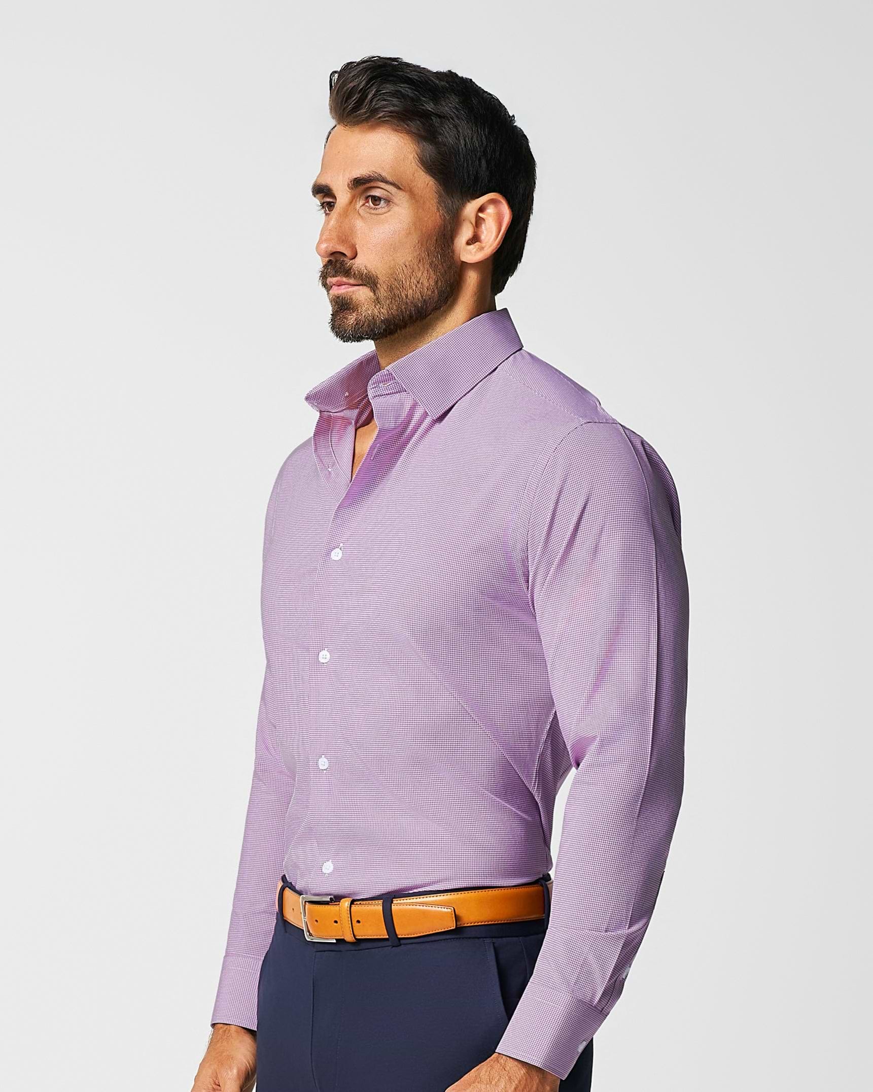 "The Ryan" Dark Purple Micro Check