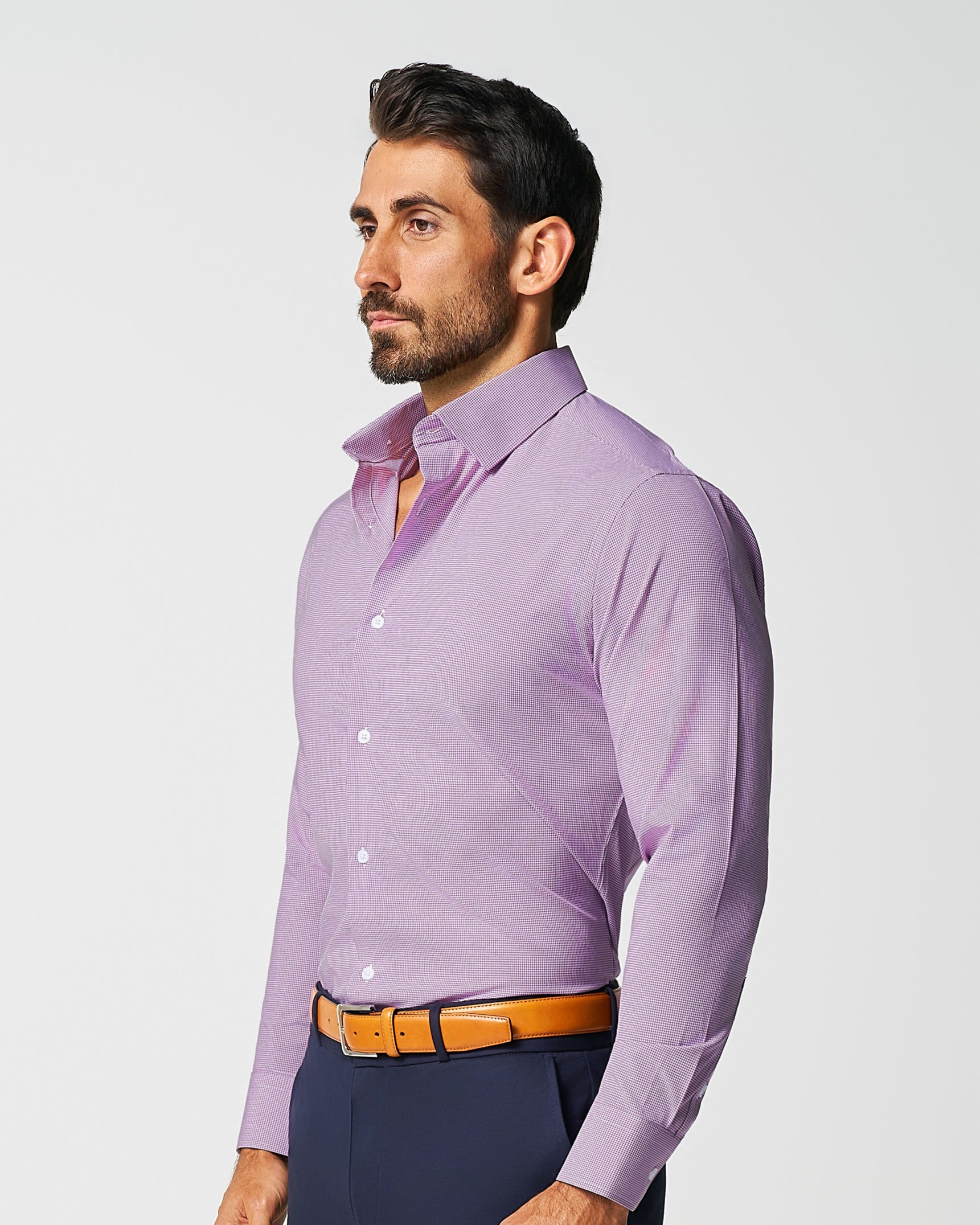 "The Ryan" Dark Purple Micro Check