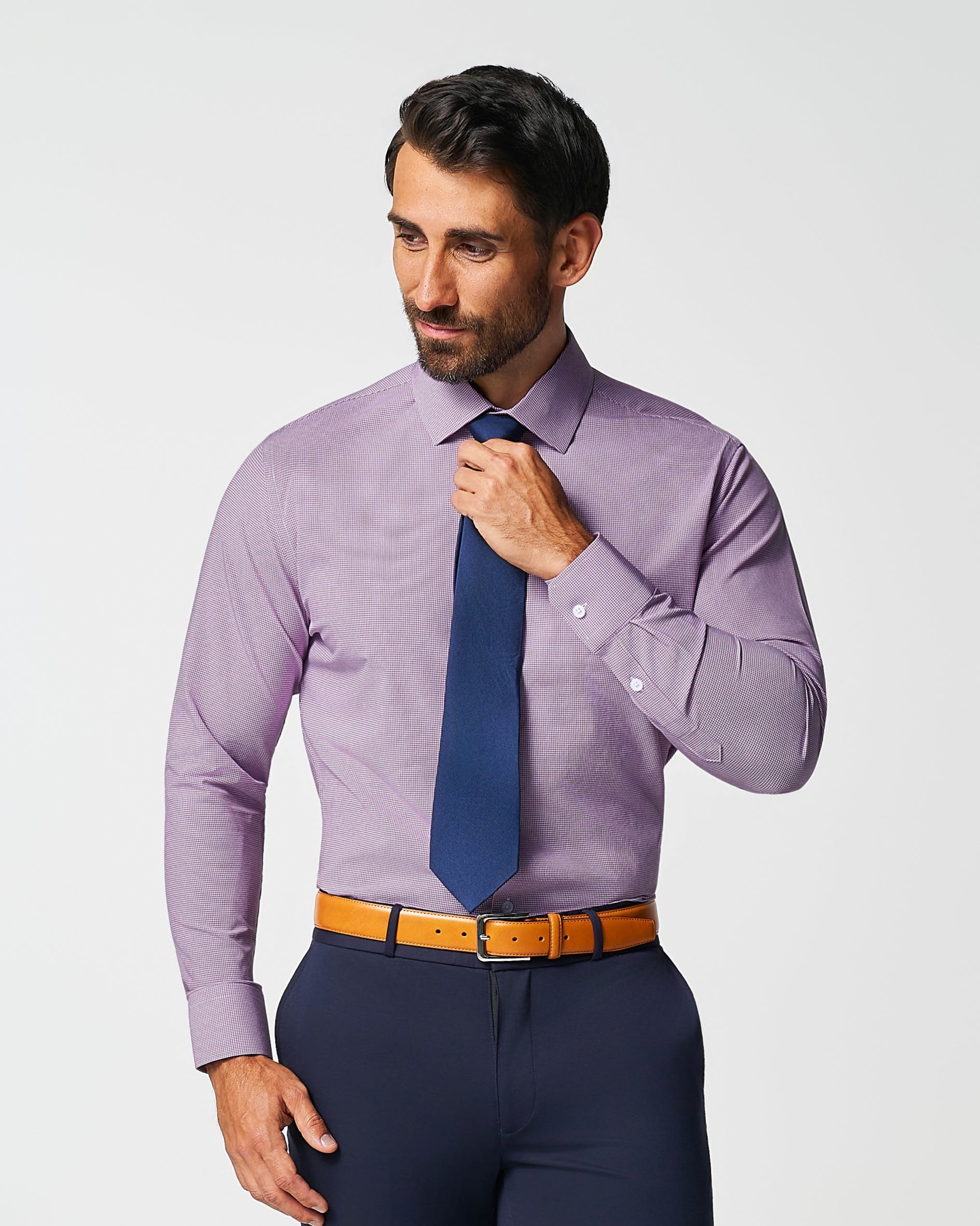 "The Ryan" Dark Purple Micro Check