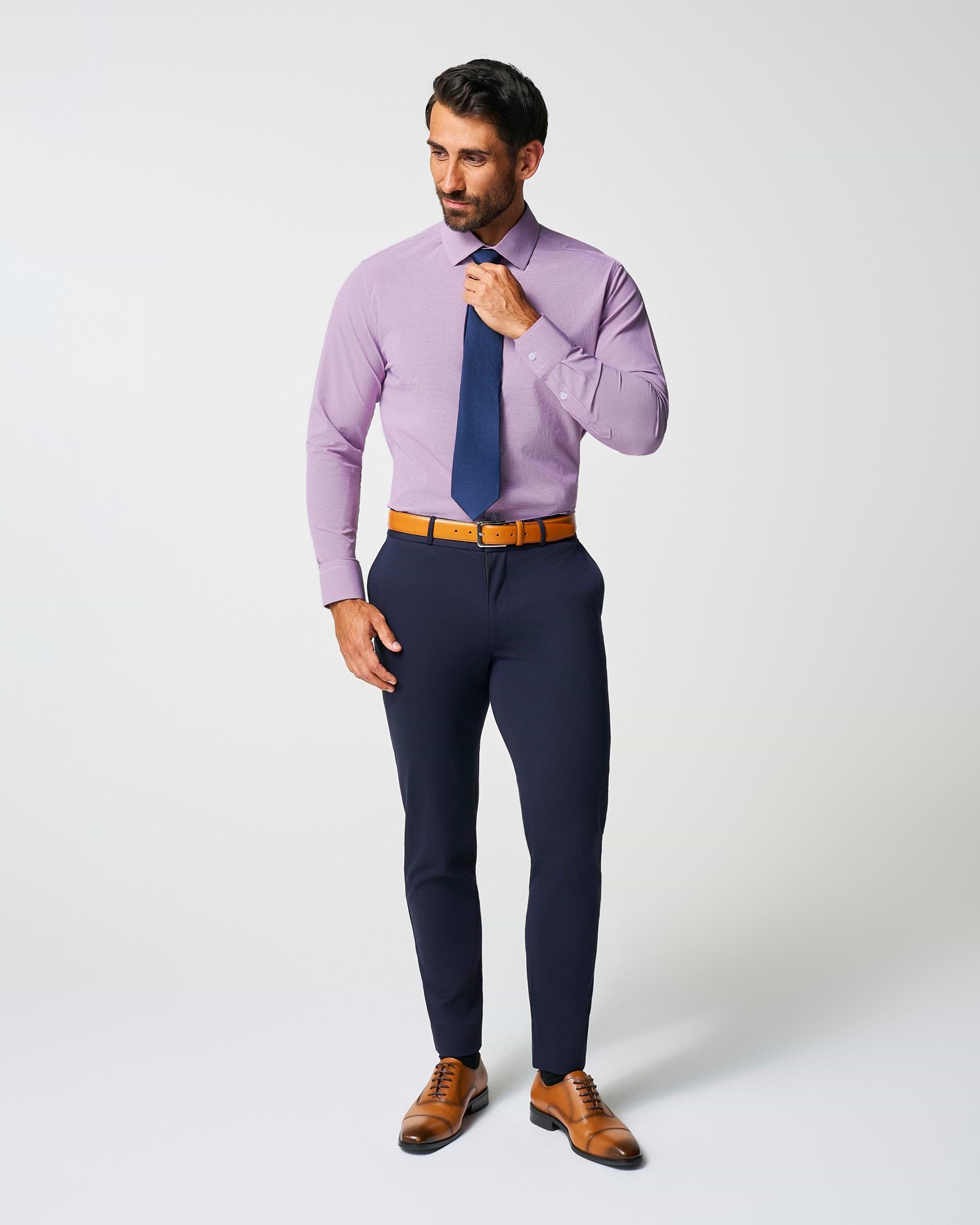 "The Ryan" Dark Purple Micro Check
