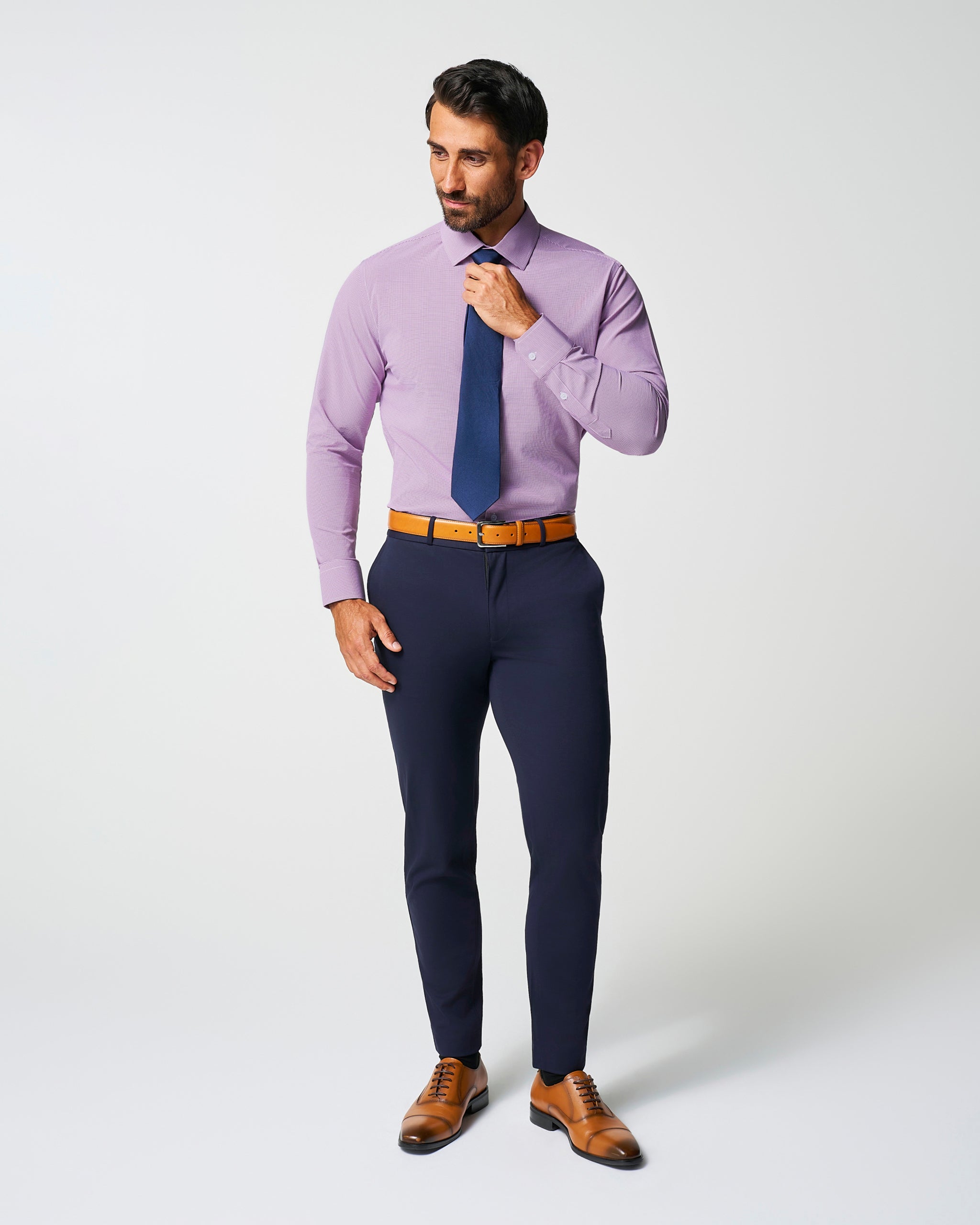 "The Ryan" Dark Purple Micro Check