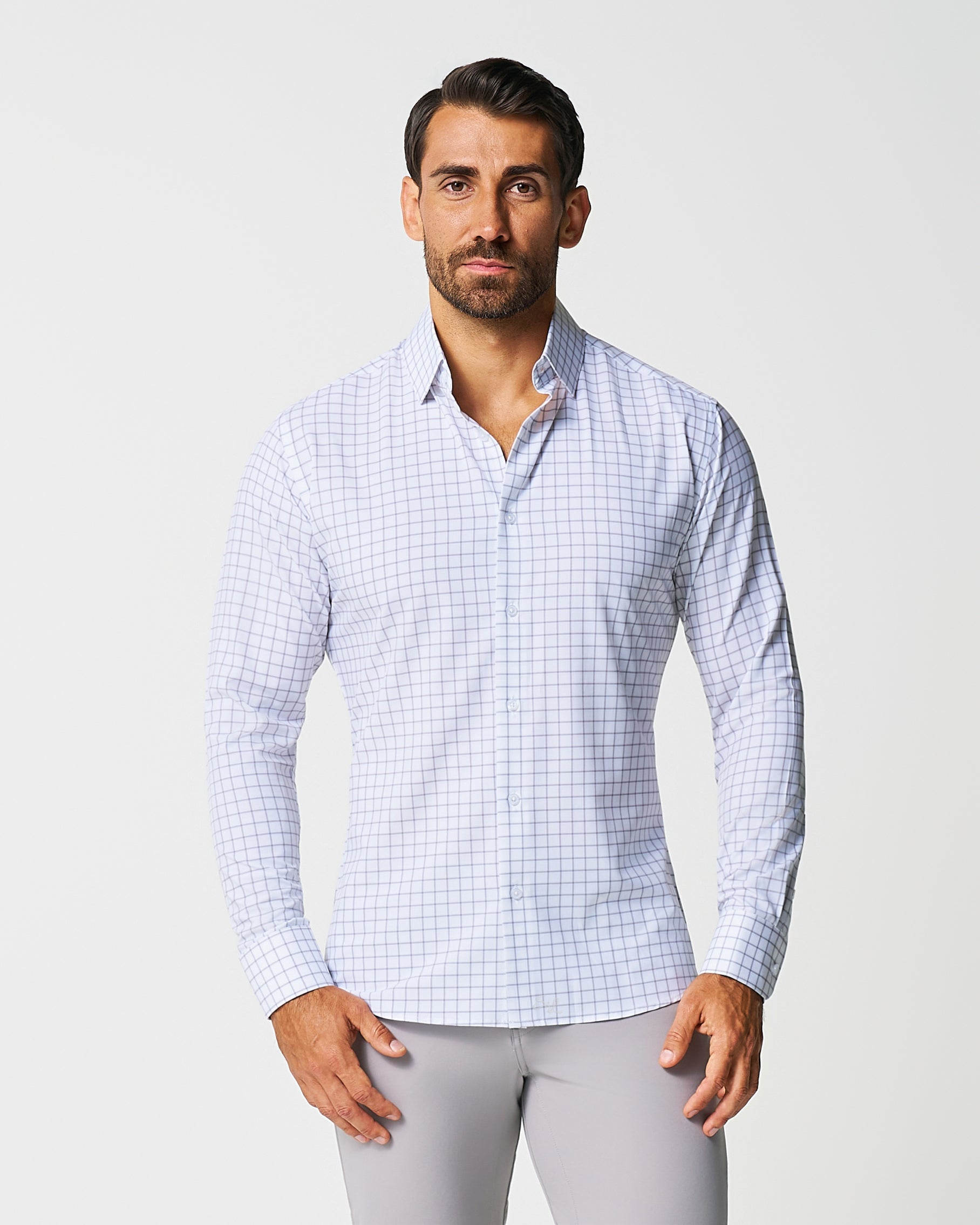 "The Scottie" Grey & White Windowpane