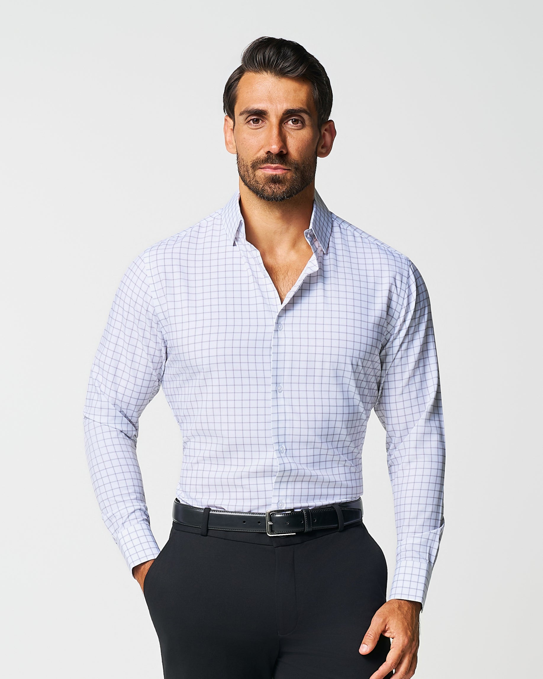 "The Scottie" Grey & White Windowpane