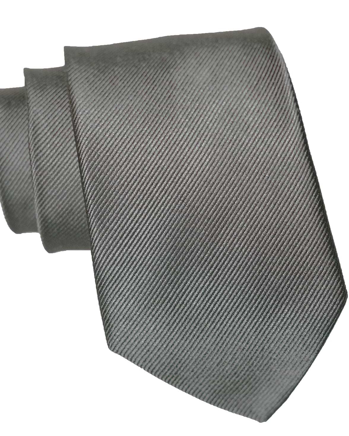 Silver Woven Silk Tie