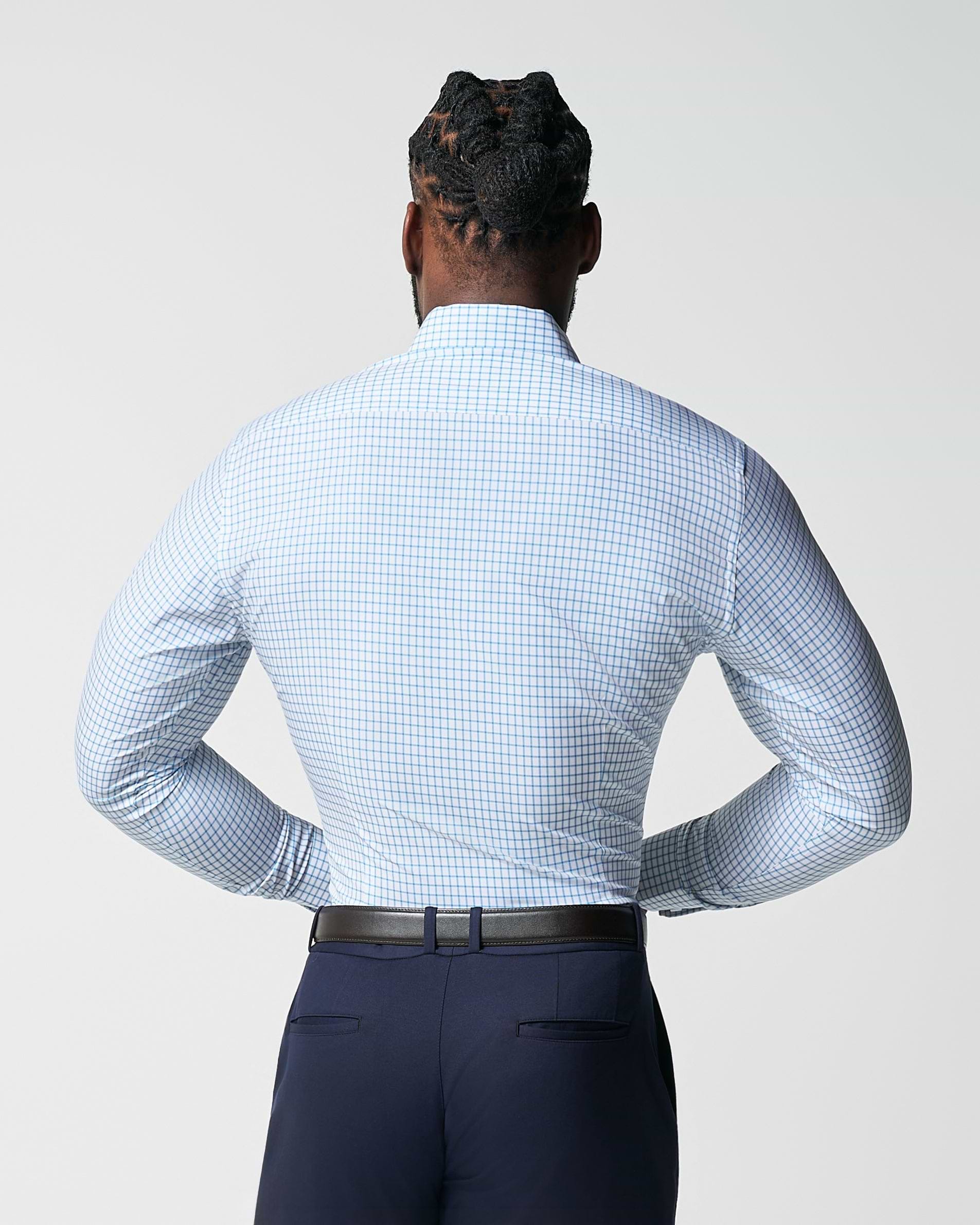 "The Soho" Light Blue Windowpane