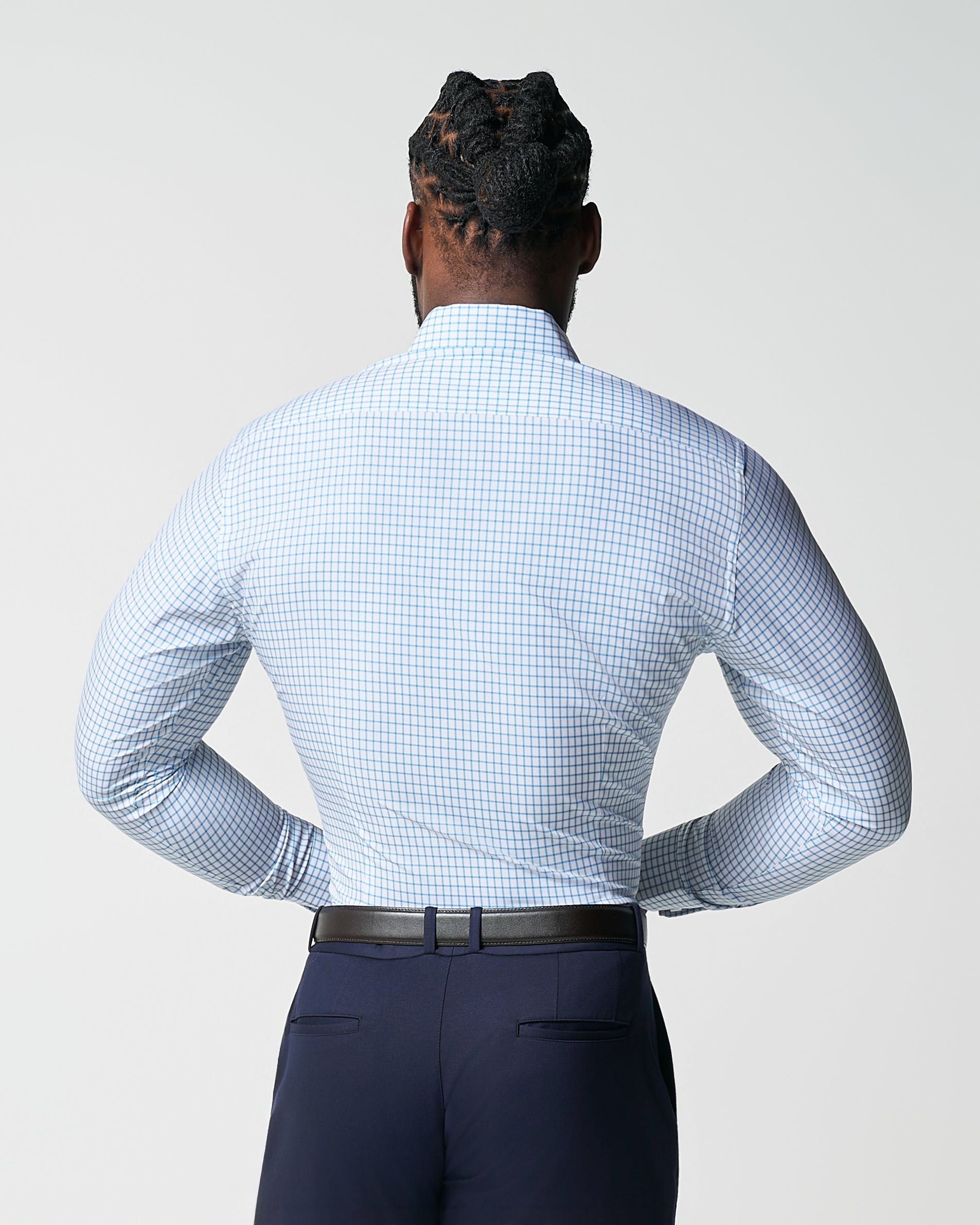 "The Soho" Light Blue Windowpane