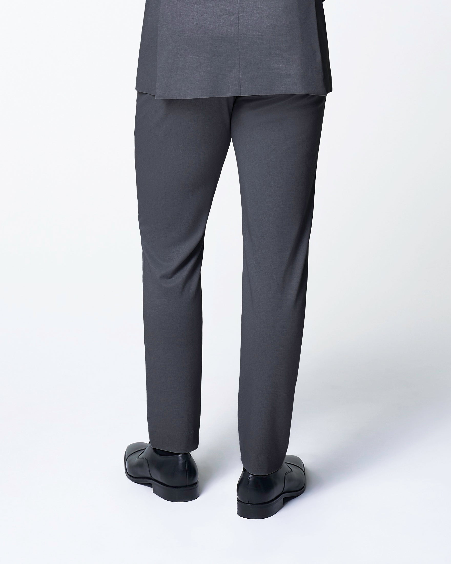 Athletic Fit Stretch Suit Pants - Solid Grey