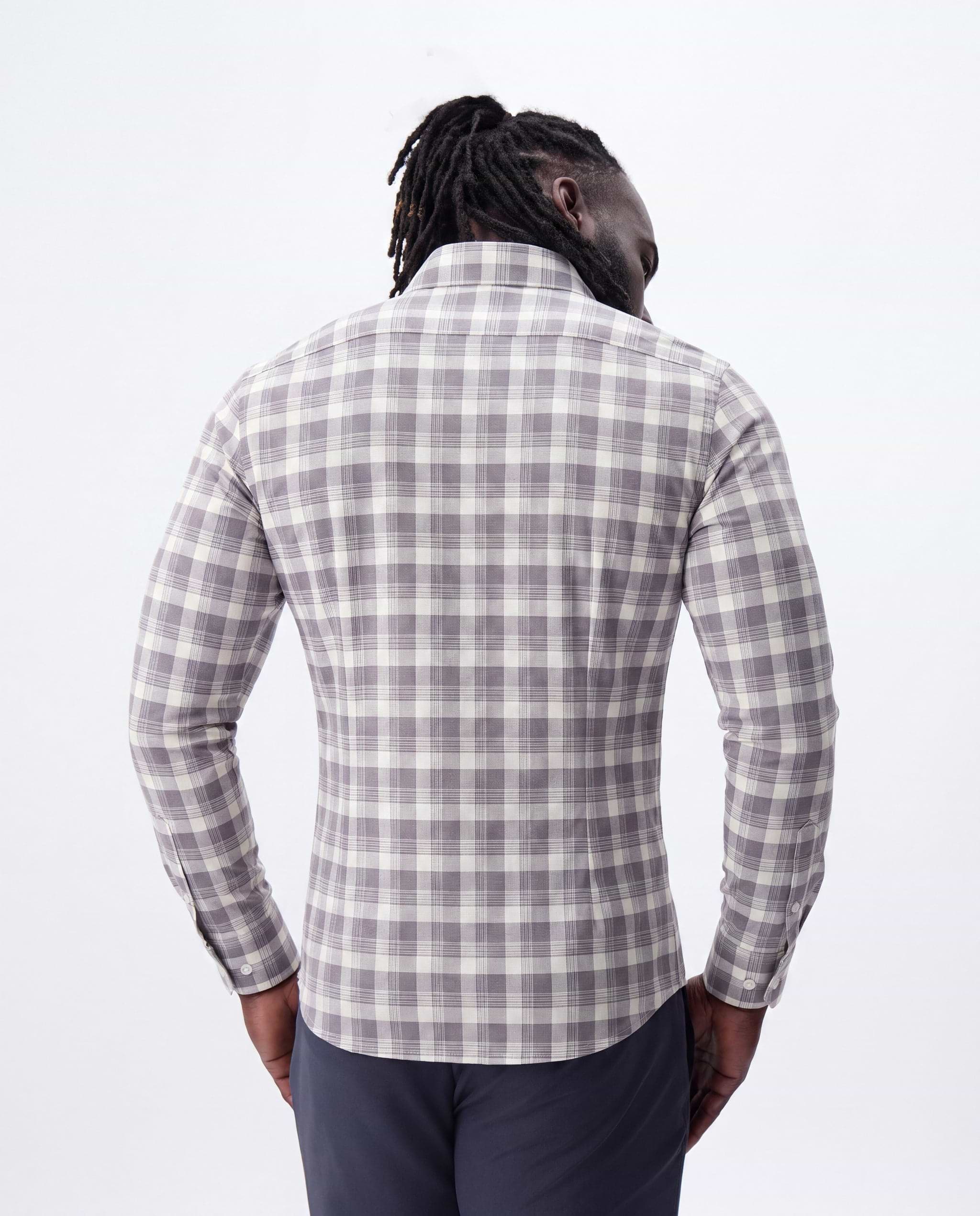 "The Holden" Grey Plaid Button Down