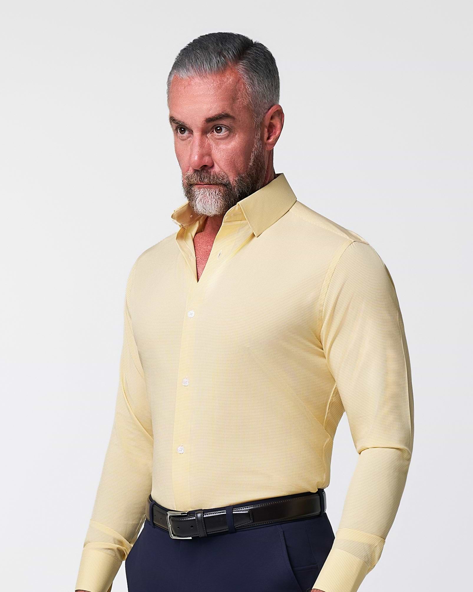 "The Stanley" Yellow Microcheck