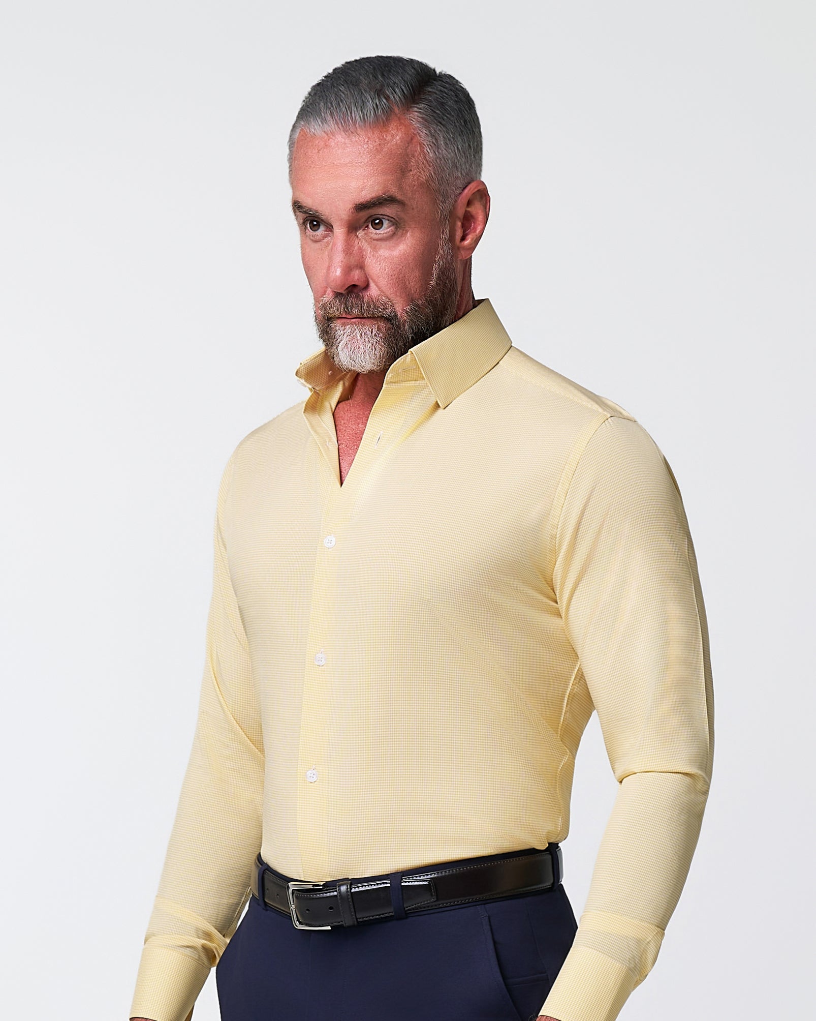 "The Stanley" Yellow Microcheck