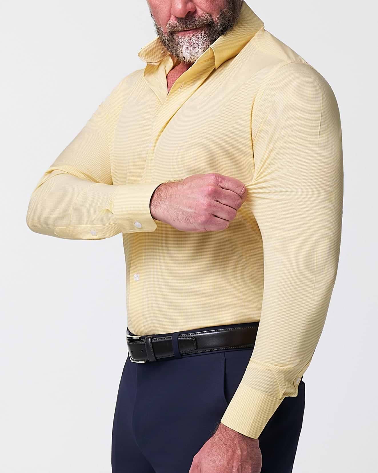 "The Stanley" Yellow Microcheck
