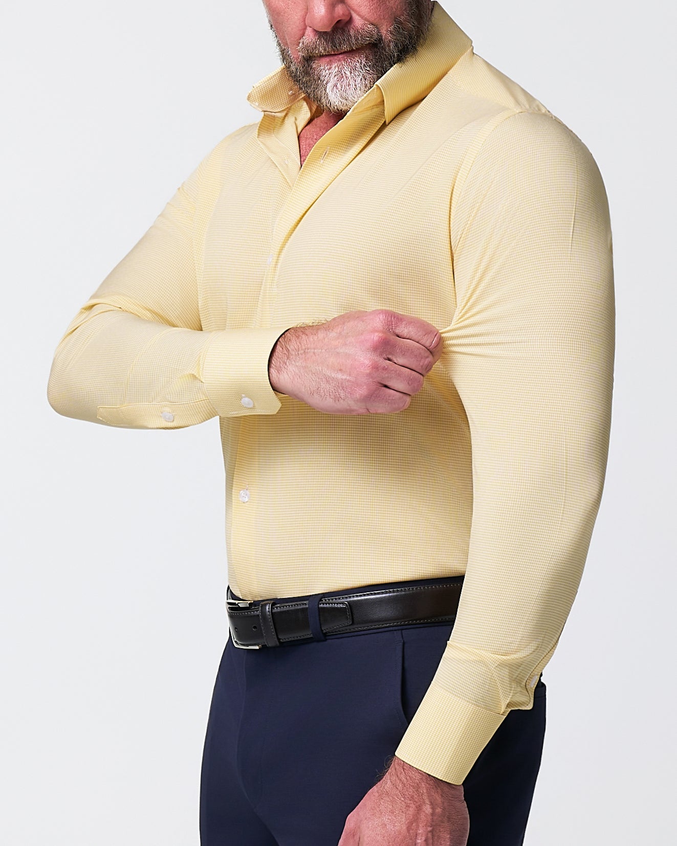 "The Stanley" Yellow Microcheck
