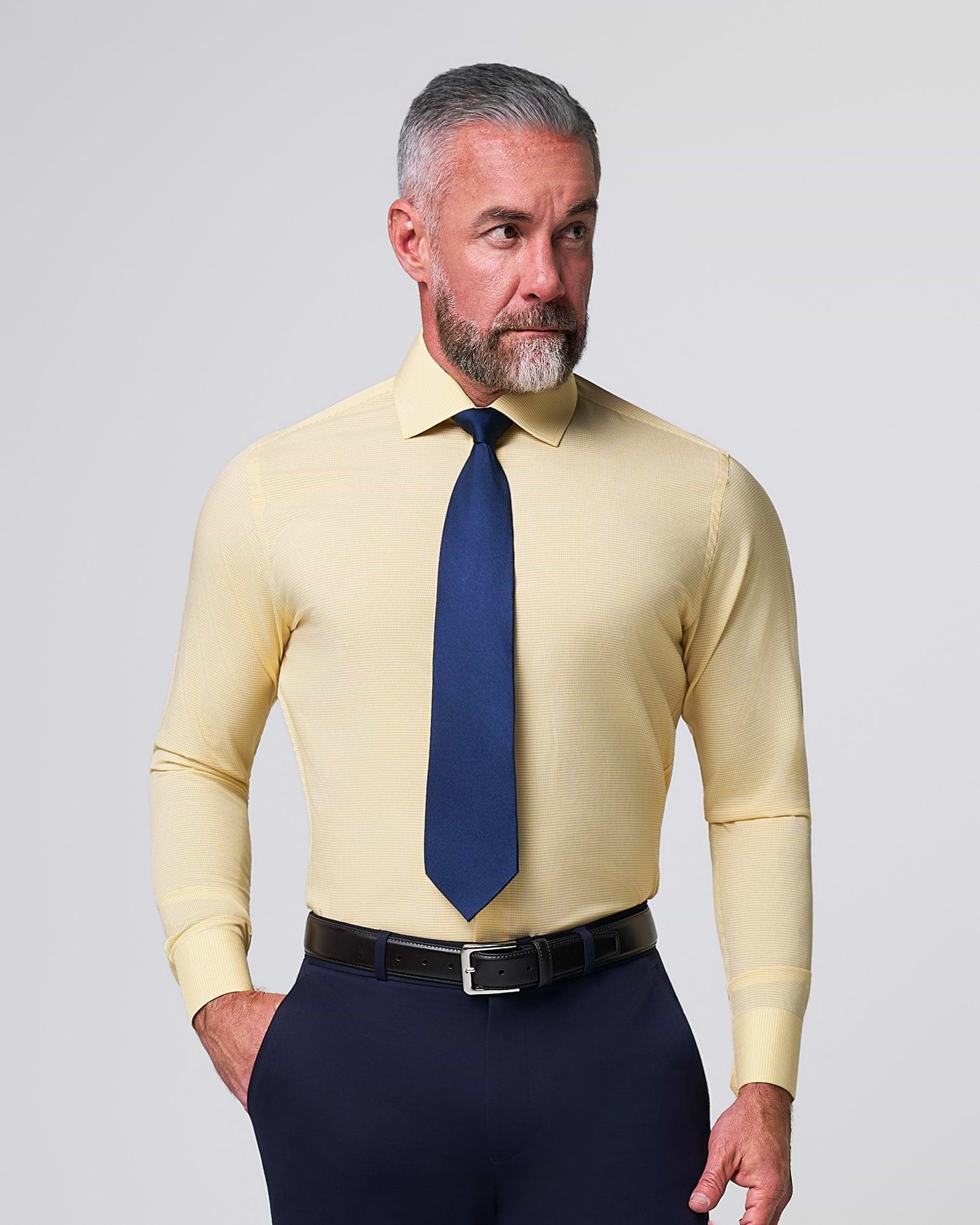 "The Stanley" Yellow Microcheck