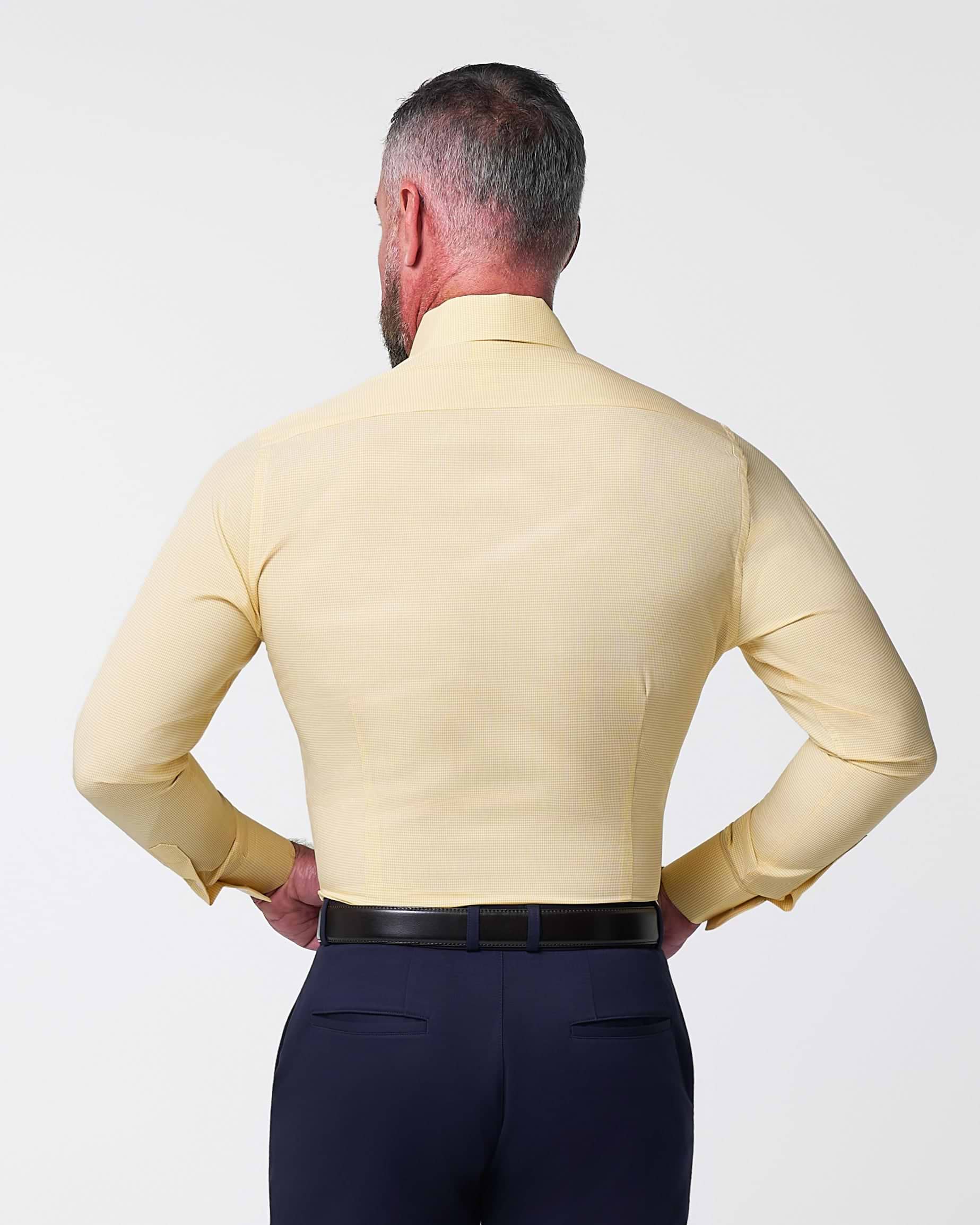 "The Stanley" Yellow Microcheck