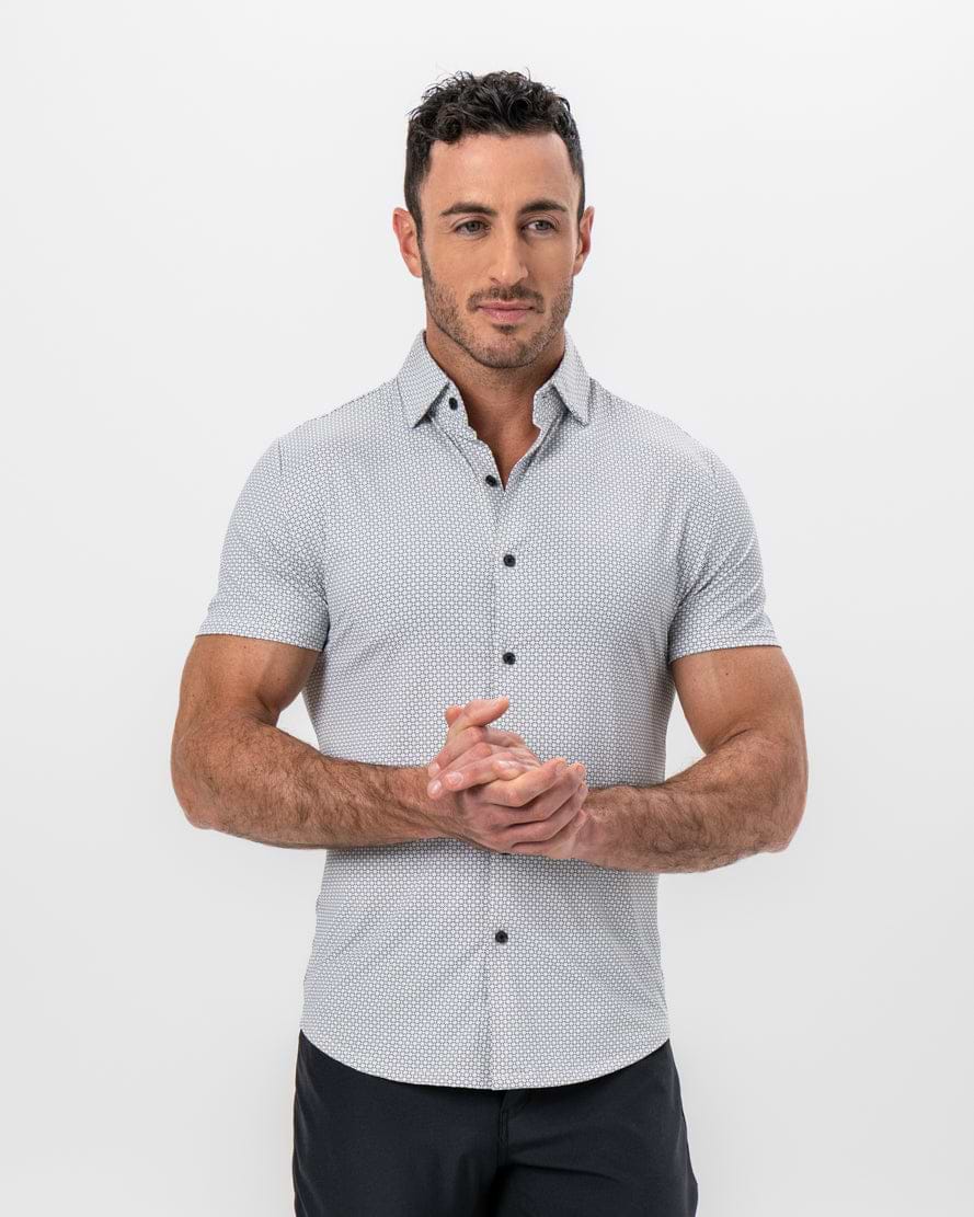 "The Barkley" Black & White Geometric Interlock