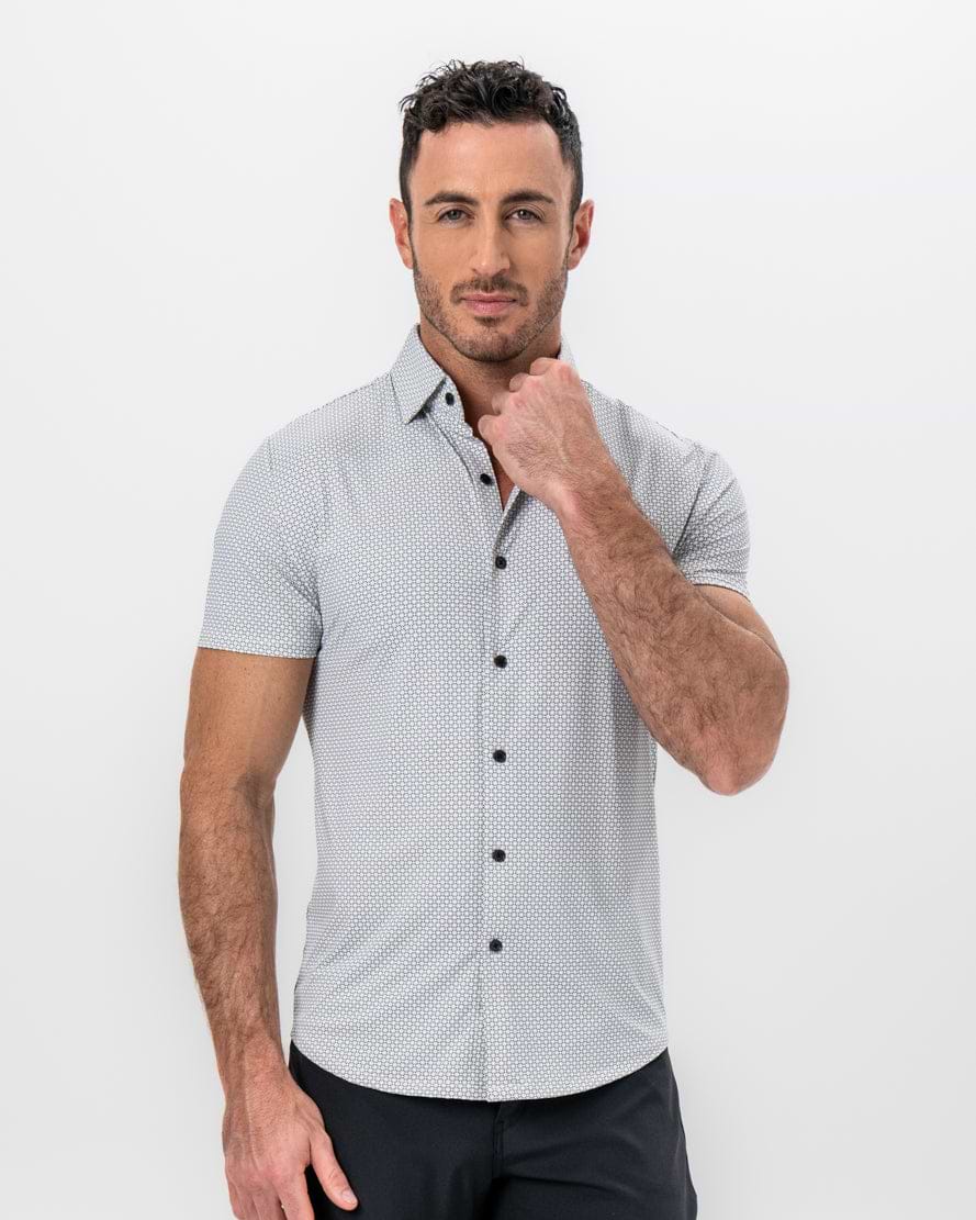 "The Barkley" Black & White Geometric Interlock