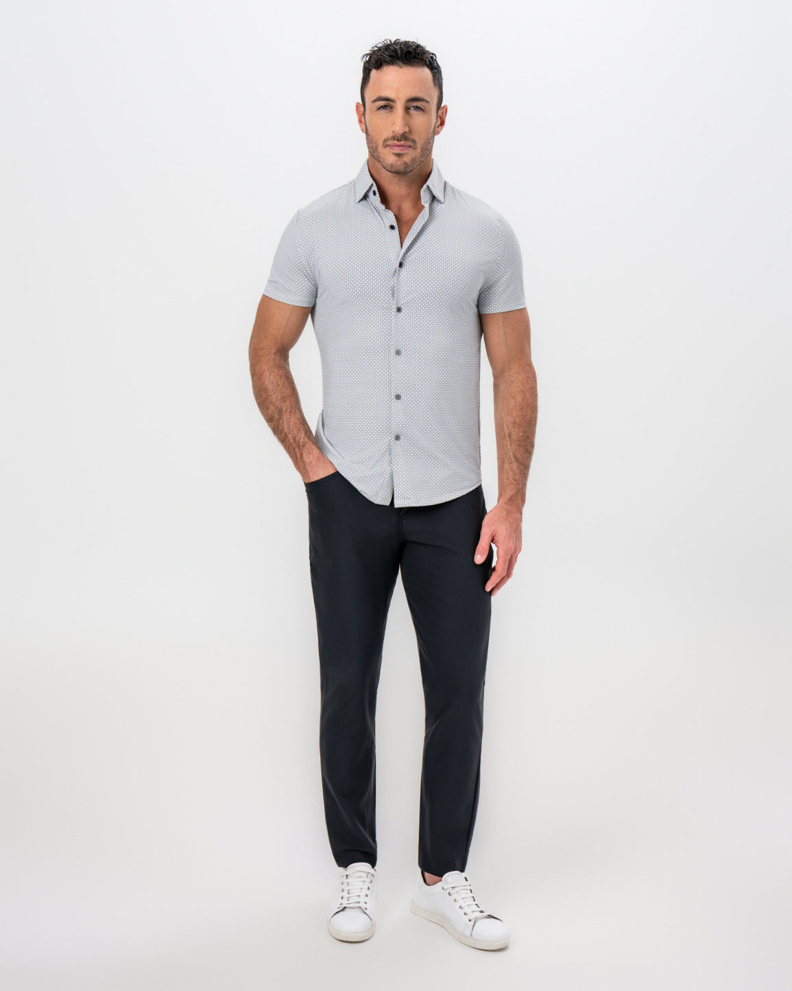 "The Barkley" Black & White Geometric Interlock