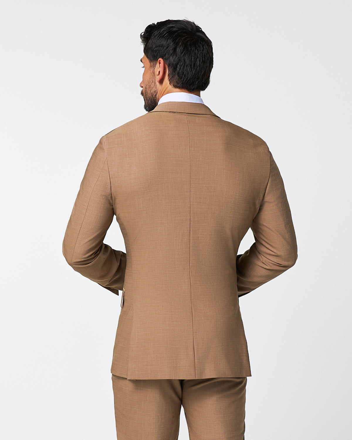 Athletic Fit Stretch Blazer - Heathered Cappuccino