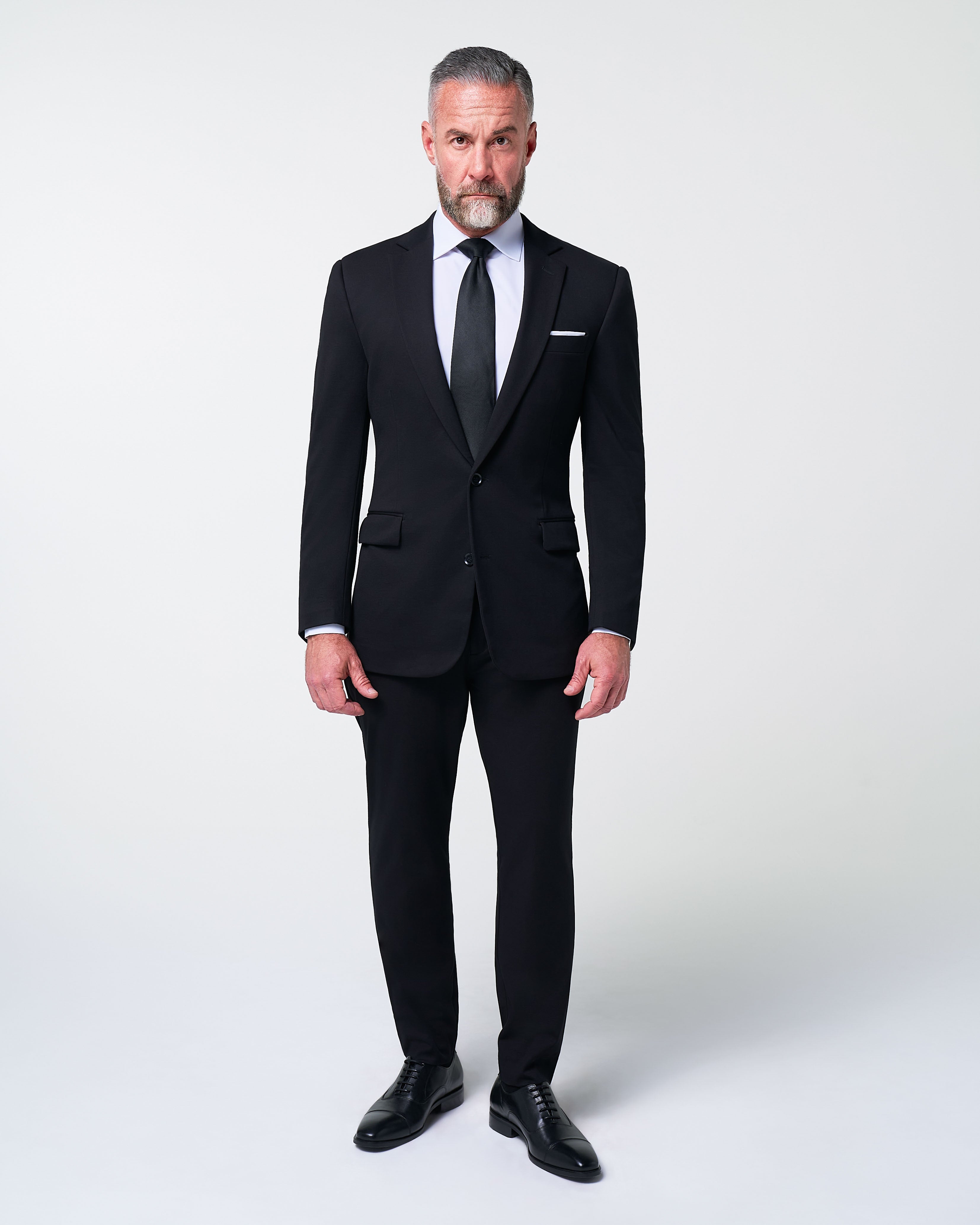 Athletic Fit Stretch Blazer - Black