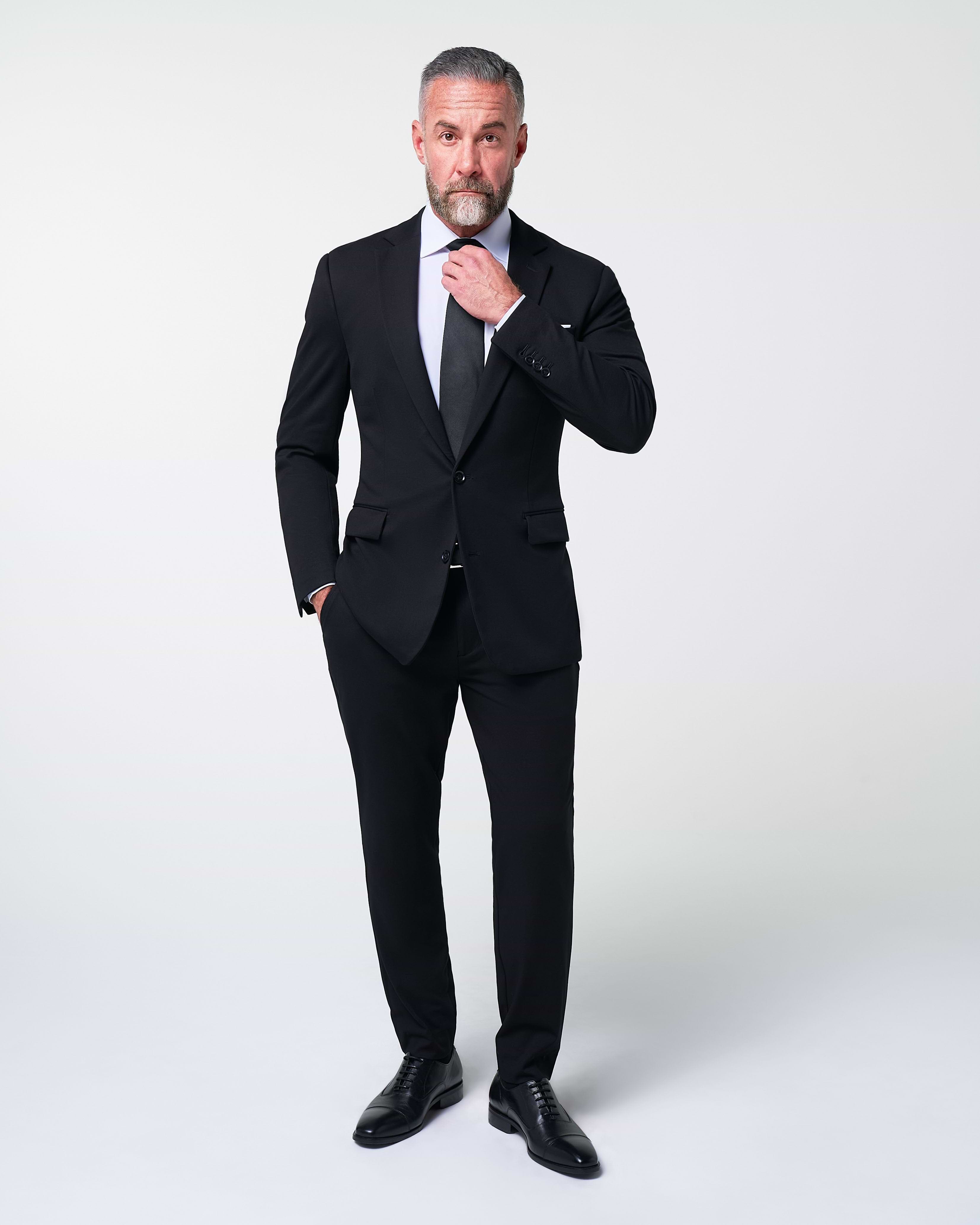 Athletic Fit Stretch Blazer - Black