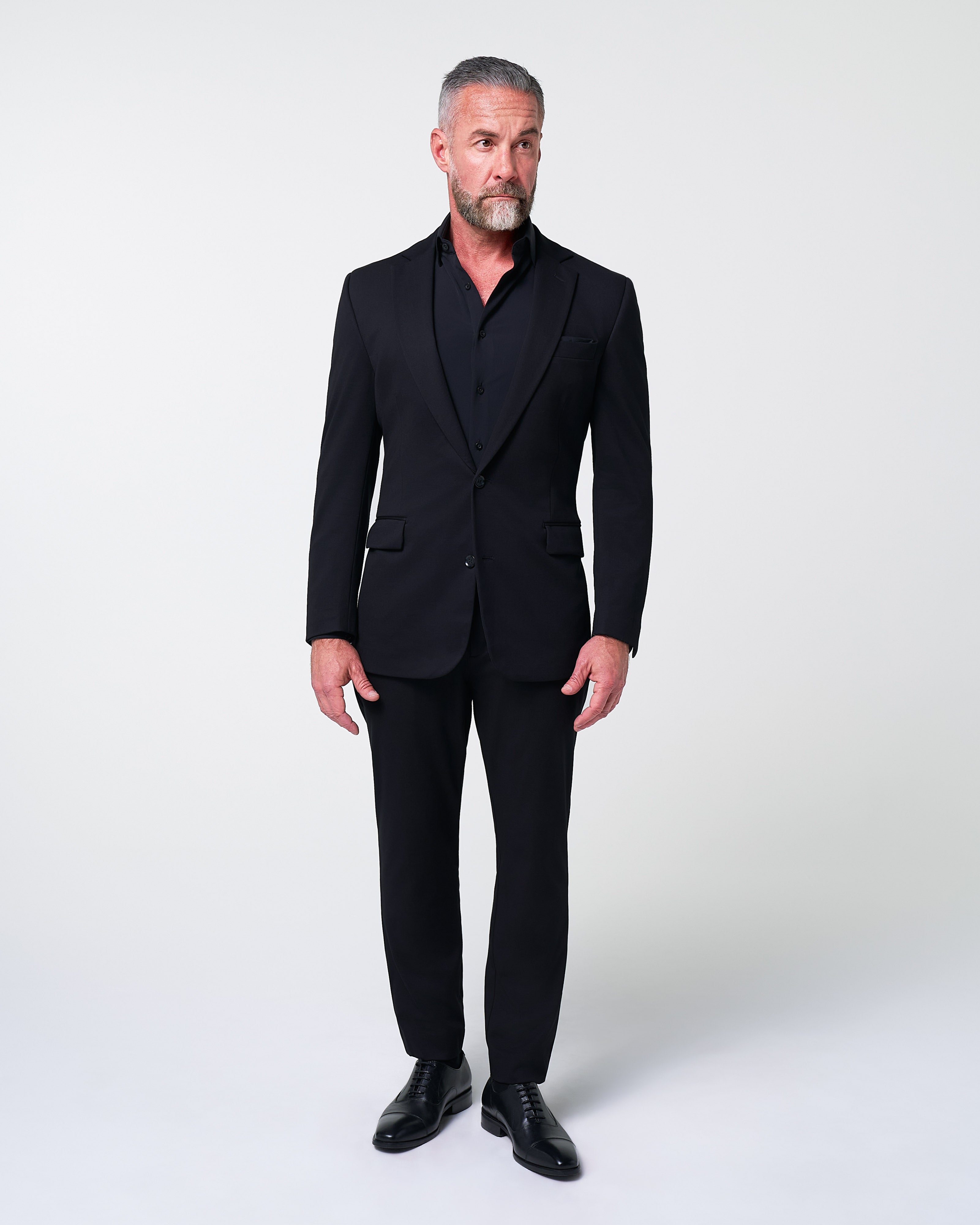 Athletic Fit Stretch Blazer - Black