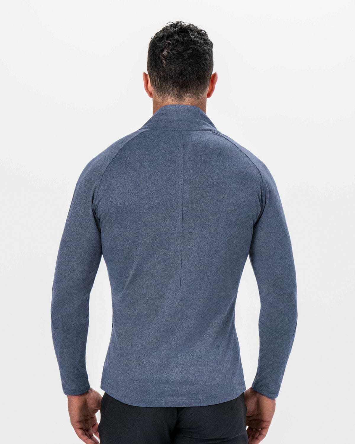 Brushed Quarter Zip - Heathered Navy