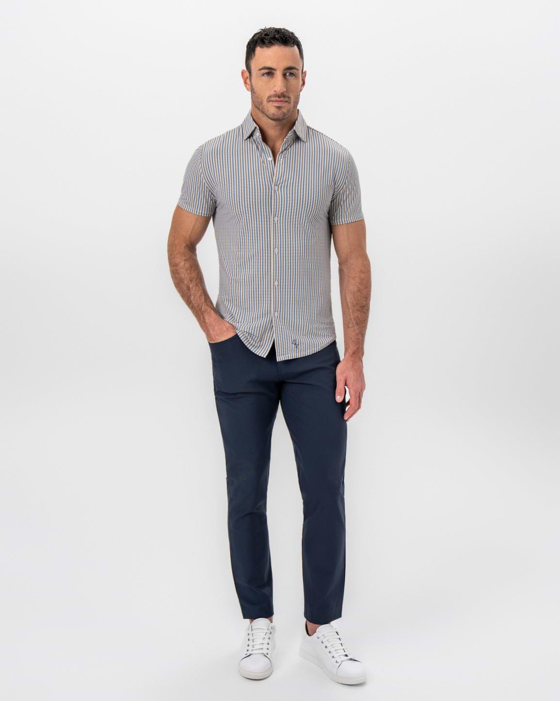 "The Coastal" Blue and Stone Big Check
