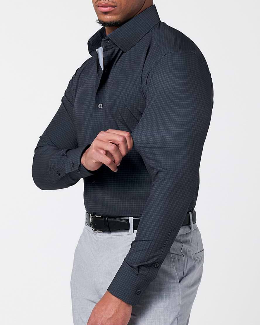 "The Avenue" Charcoal Grey & Light Grey Windowpane